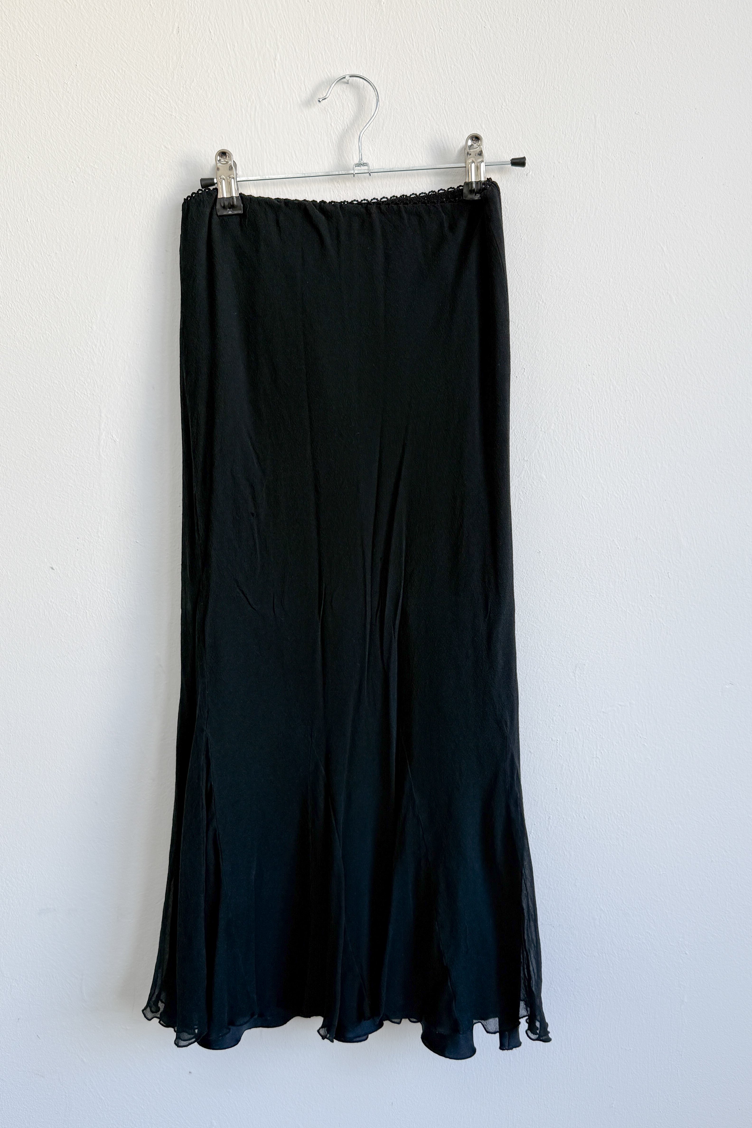 Black Skirt Silk