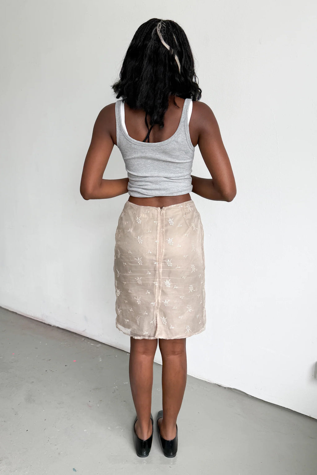 Beige Lace Skirt - Size S