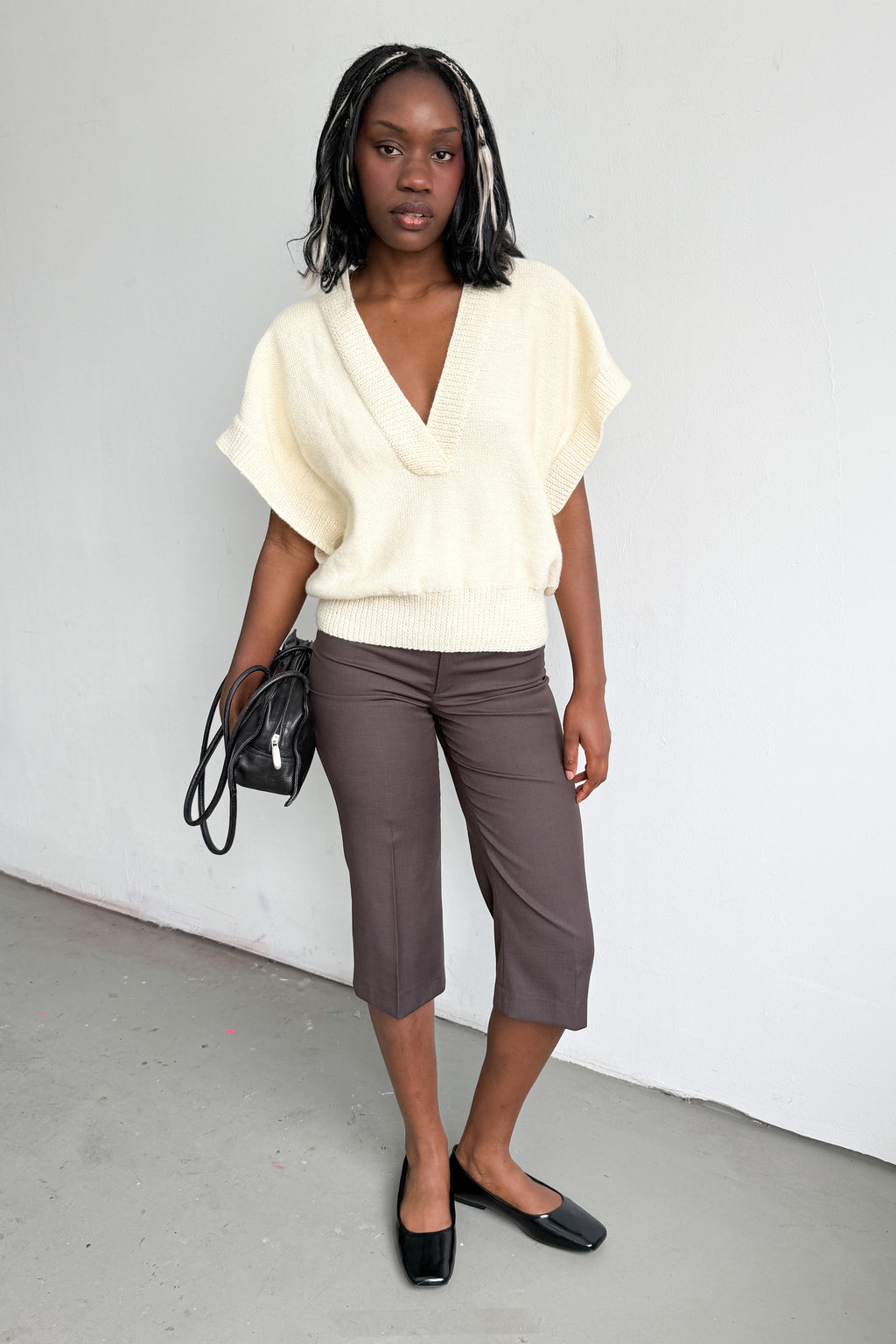 Pastel Yellow Spencer Deep VNeck