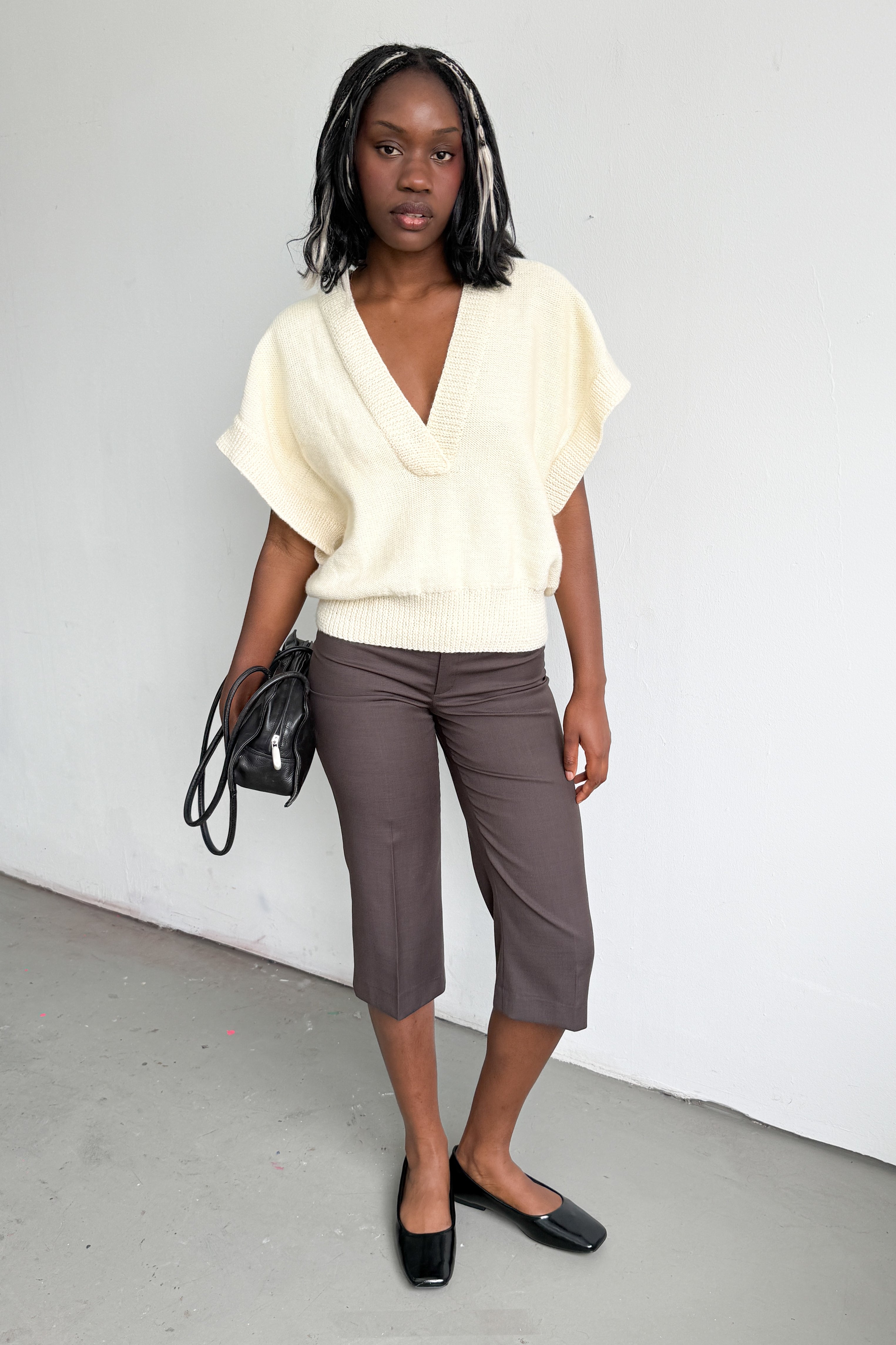 Pastel Yellow Spencer Deep VNeck