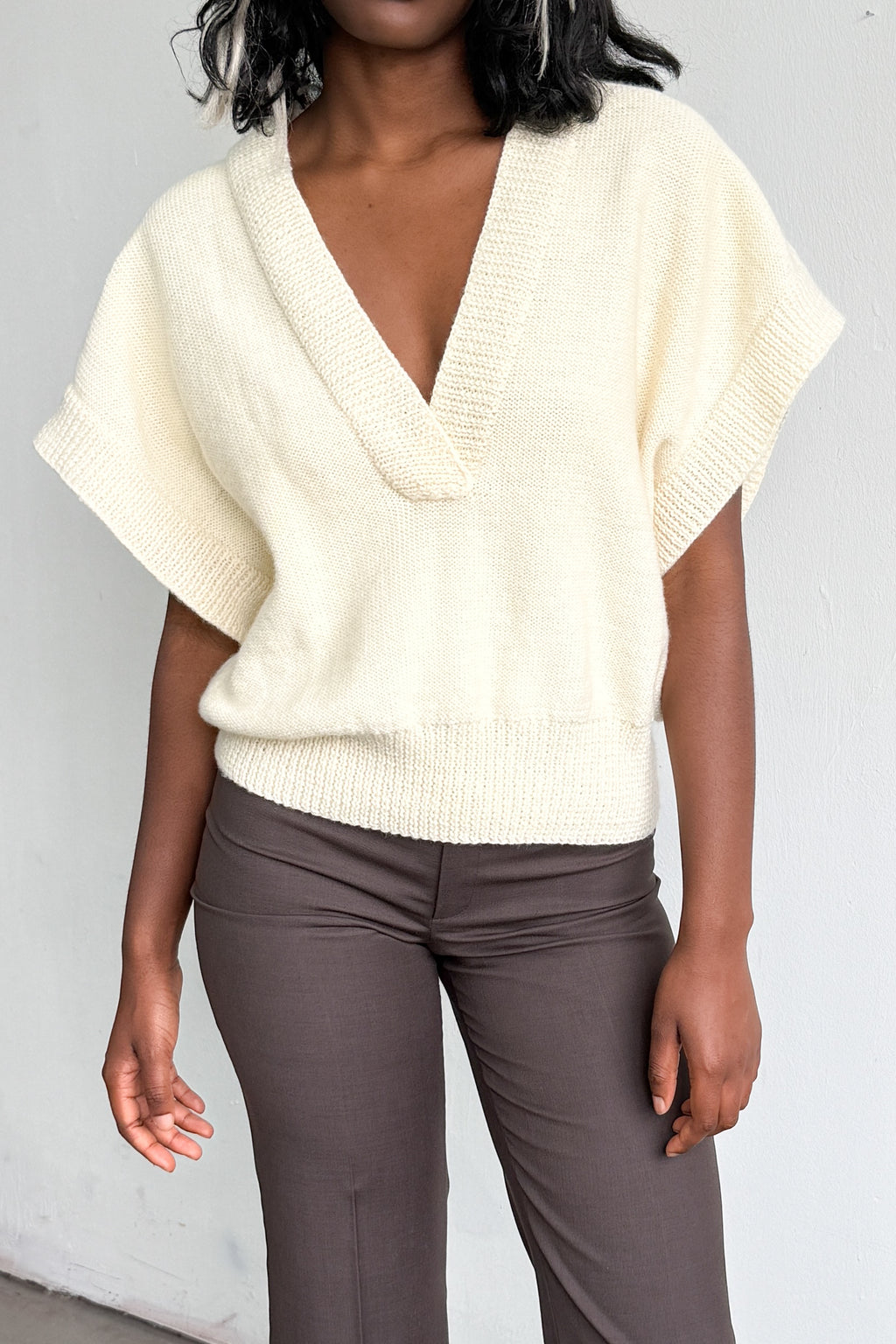 Pastel Yellow Spencer Deep VNeck