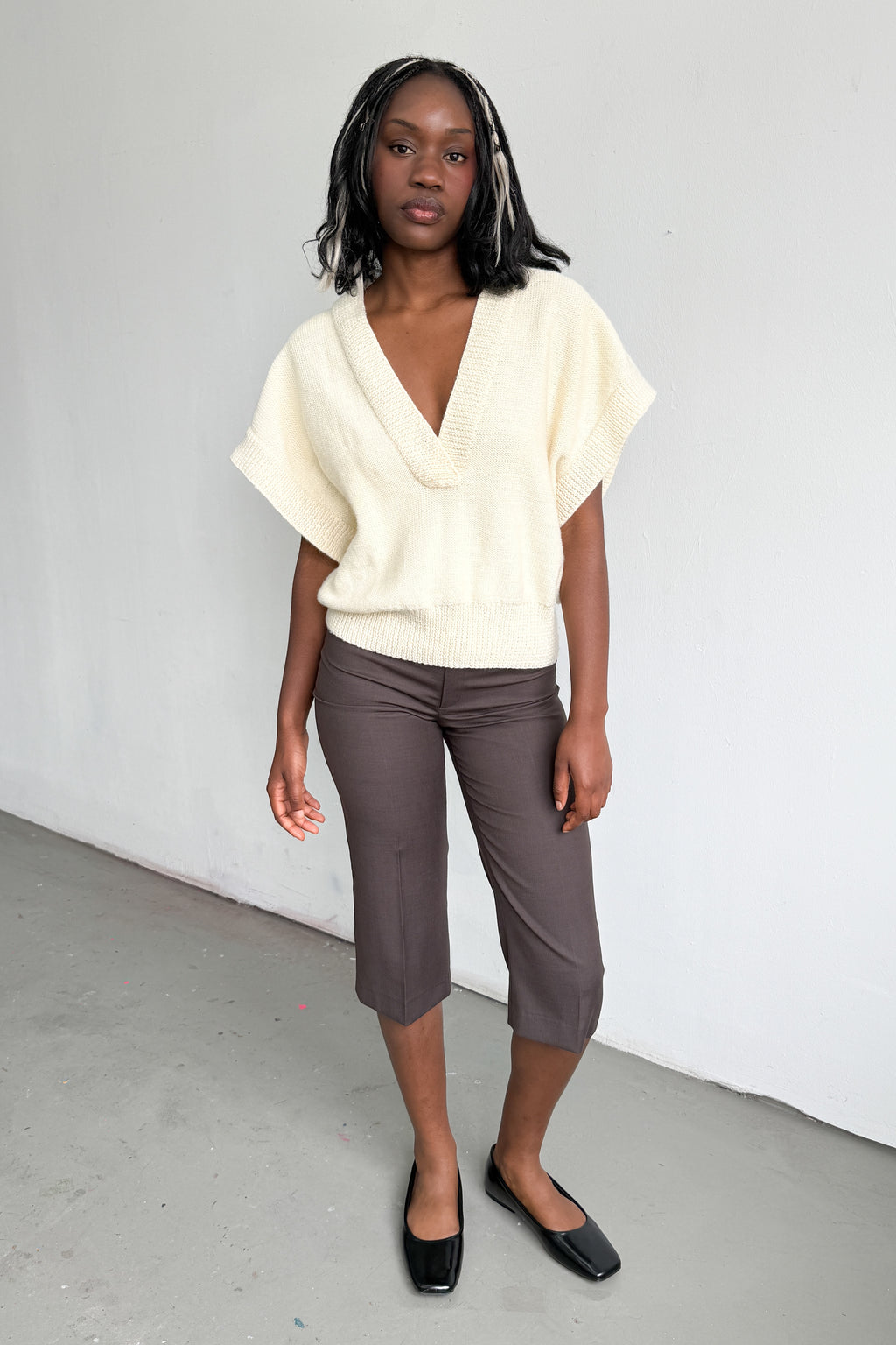 Pastel Yellow Spencer Deep VNeck