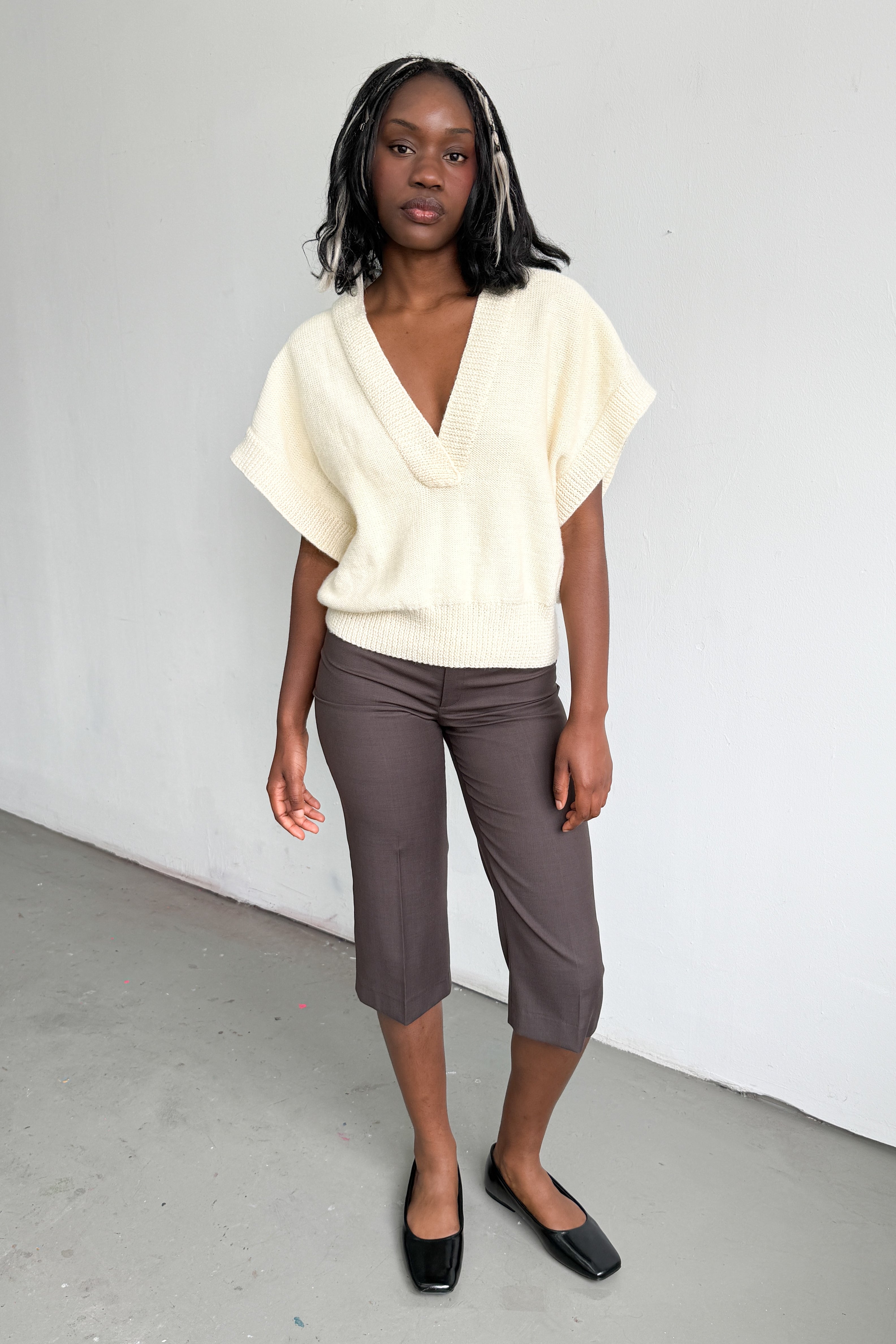 Pastel Yellow Spencer Deep VNeck