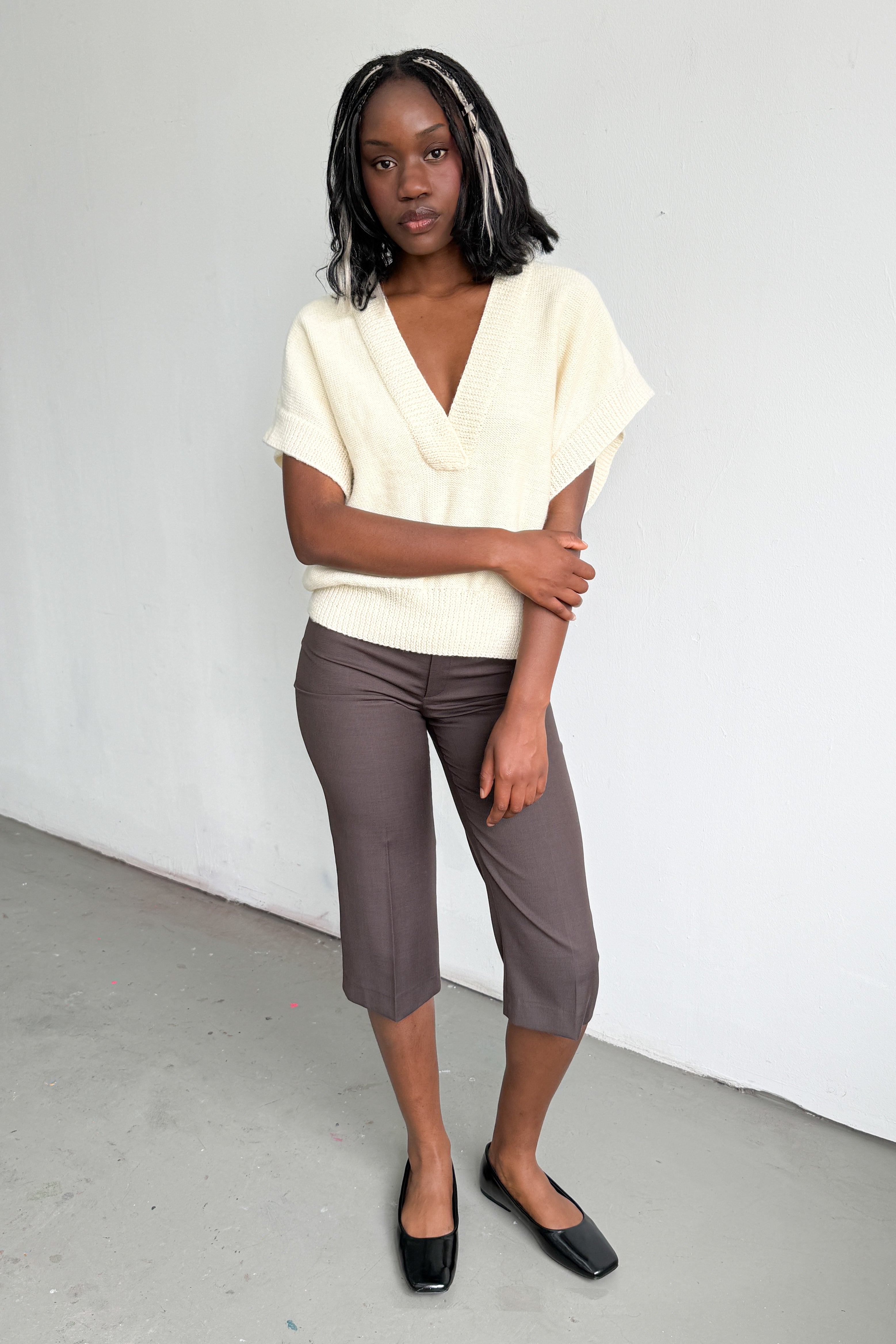 Pastel Yellow Spencer Deep VNeck