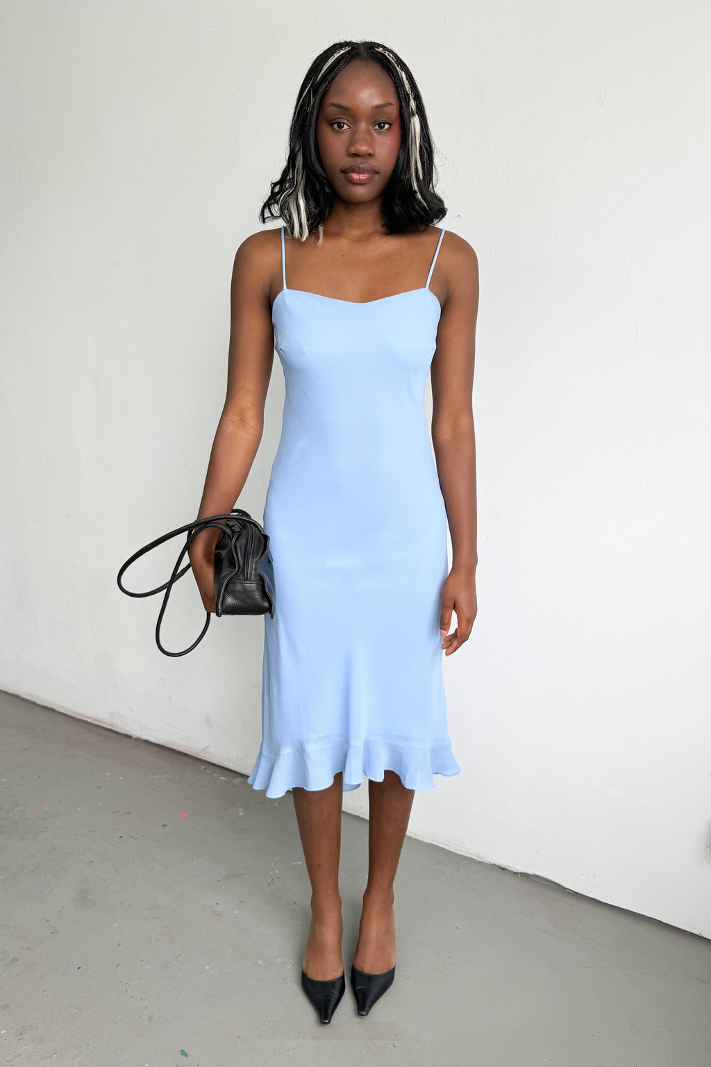 Light Blue Summer Dress Midi