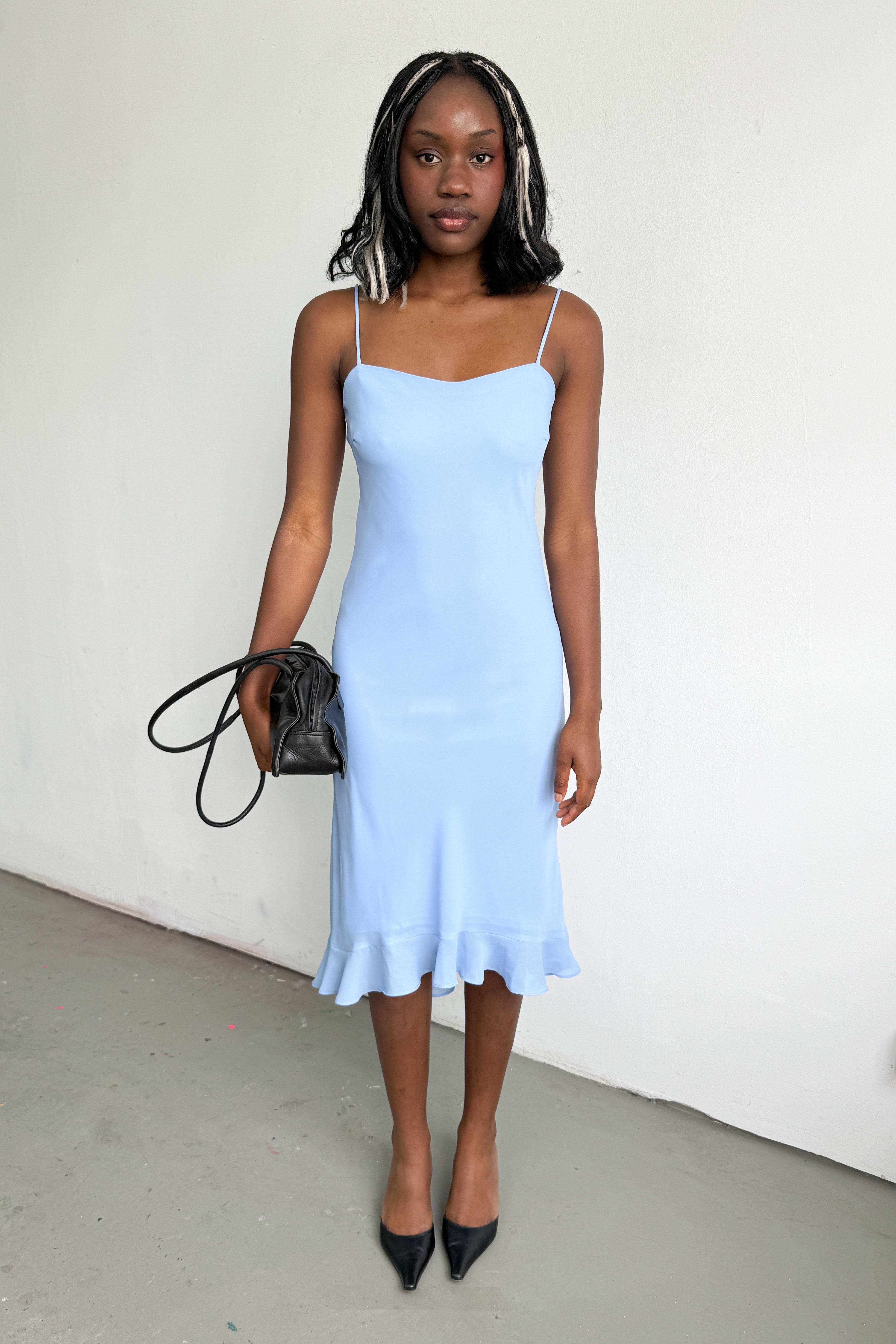 Light Blue Summer Dress Midi