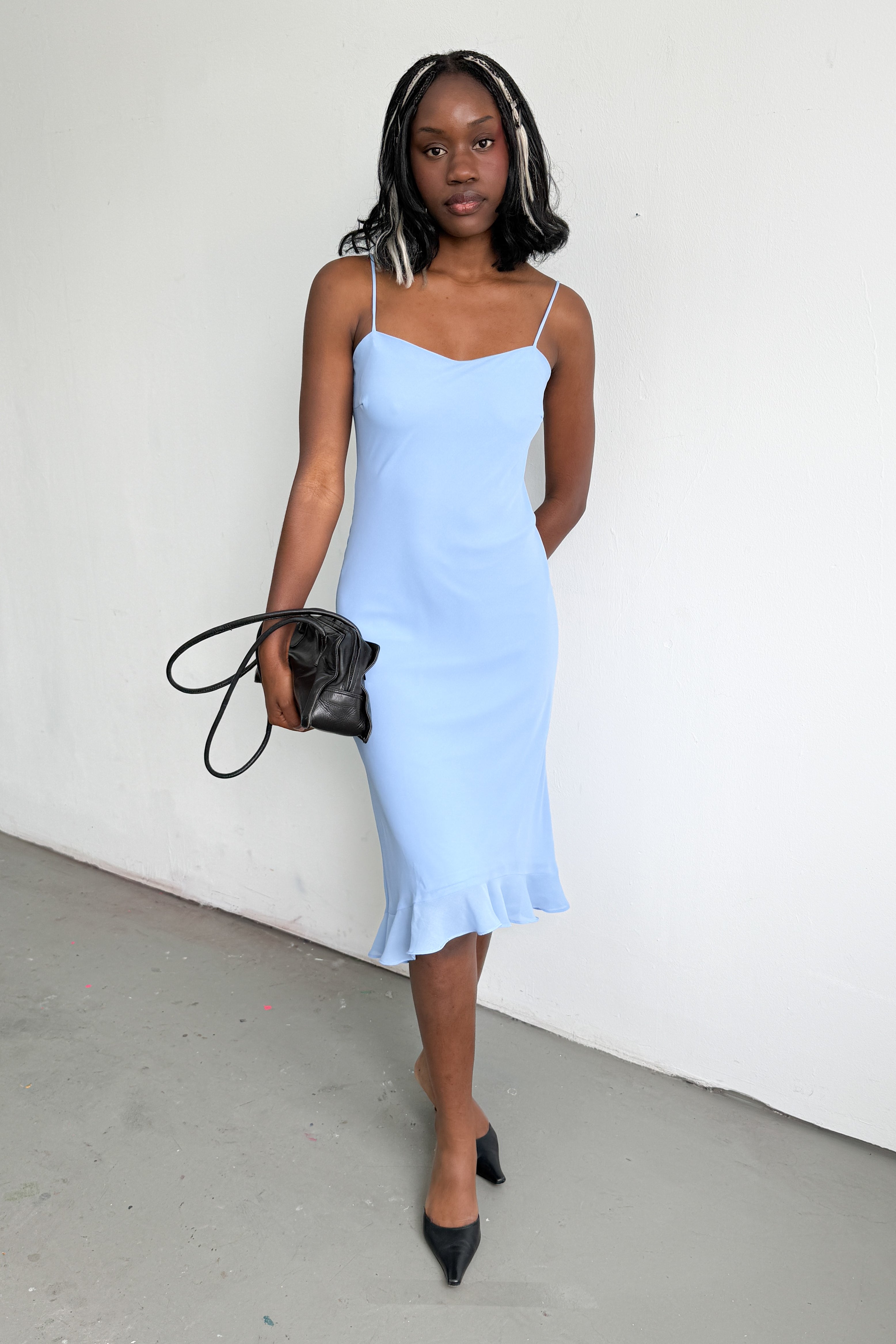 Light Blue Summer Dress Midi