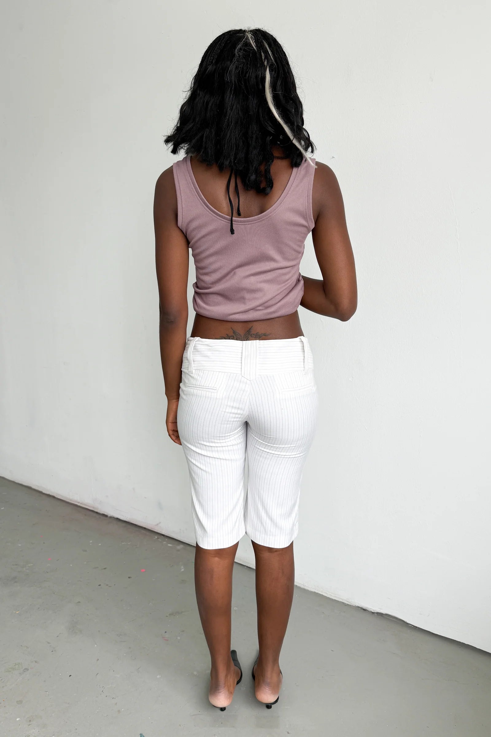 White Shorts Pinstripe - Size S/M