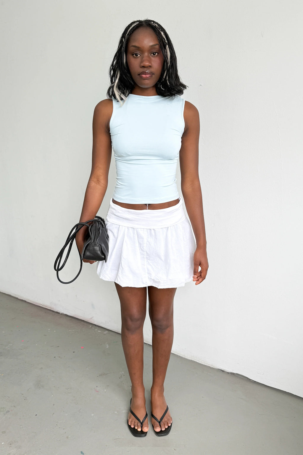 White Balloon Skirt / 2 Ways To Wear - Size S/M