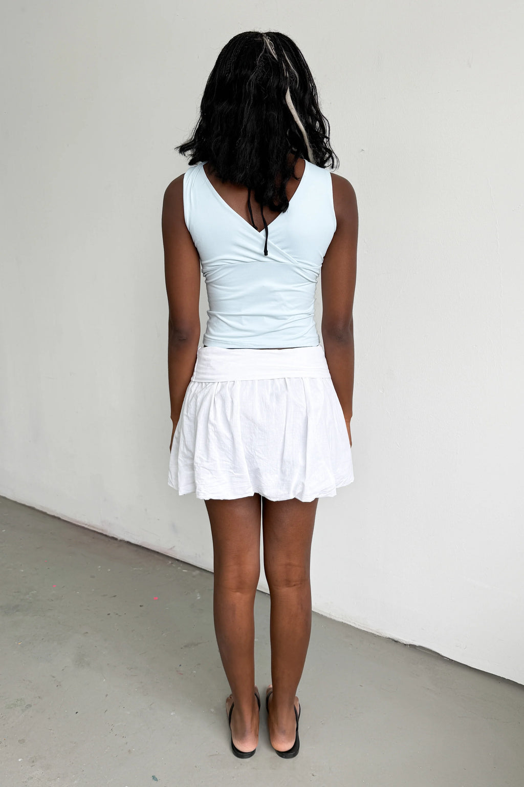 White Balloon Skirt / 2 Ways To Wear - Size S/M