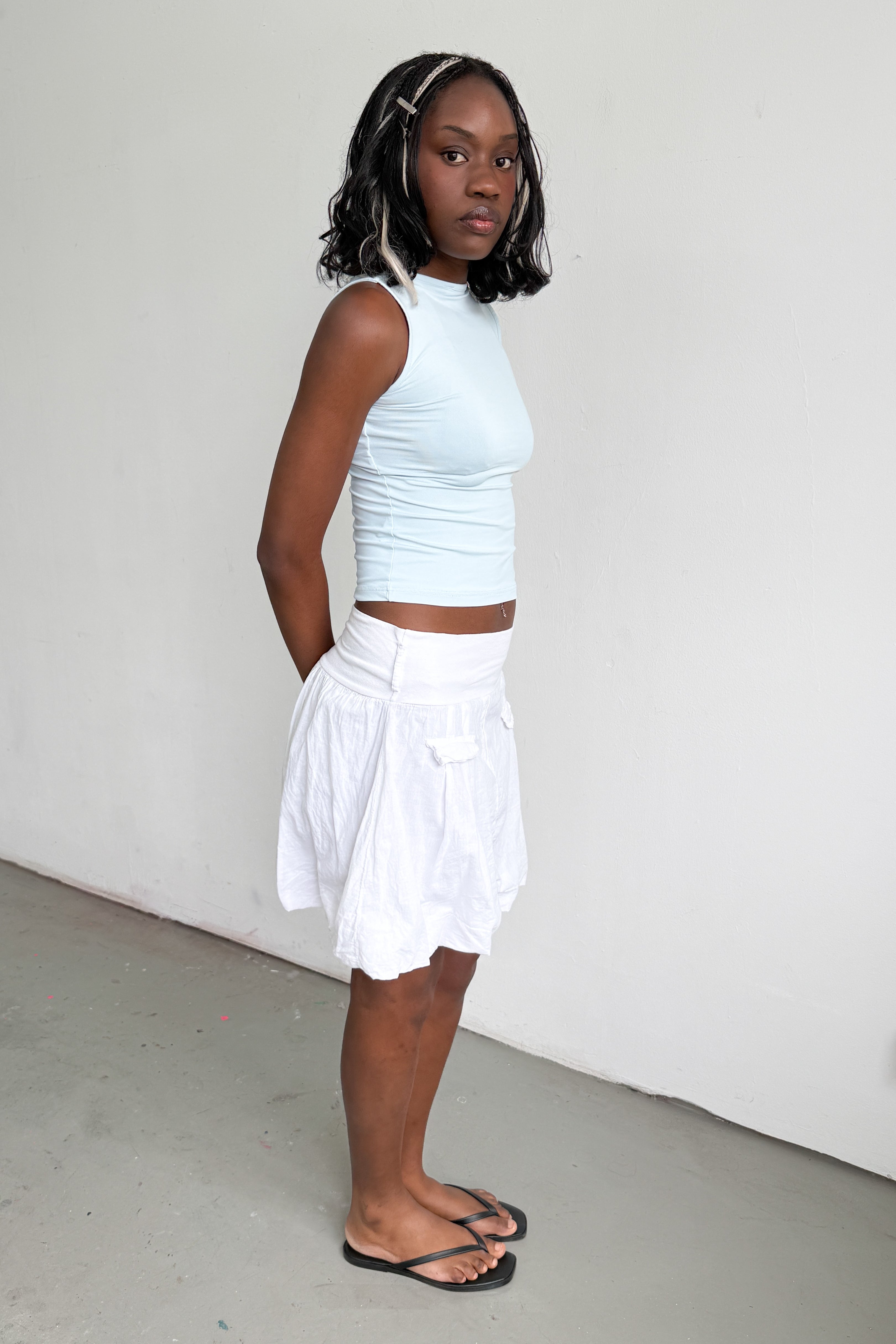 White Ballon Skirt