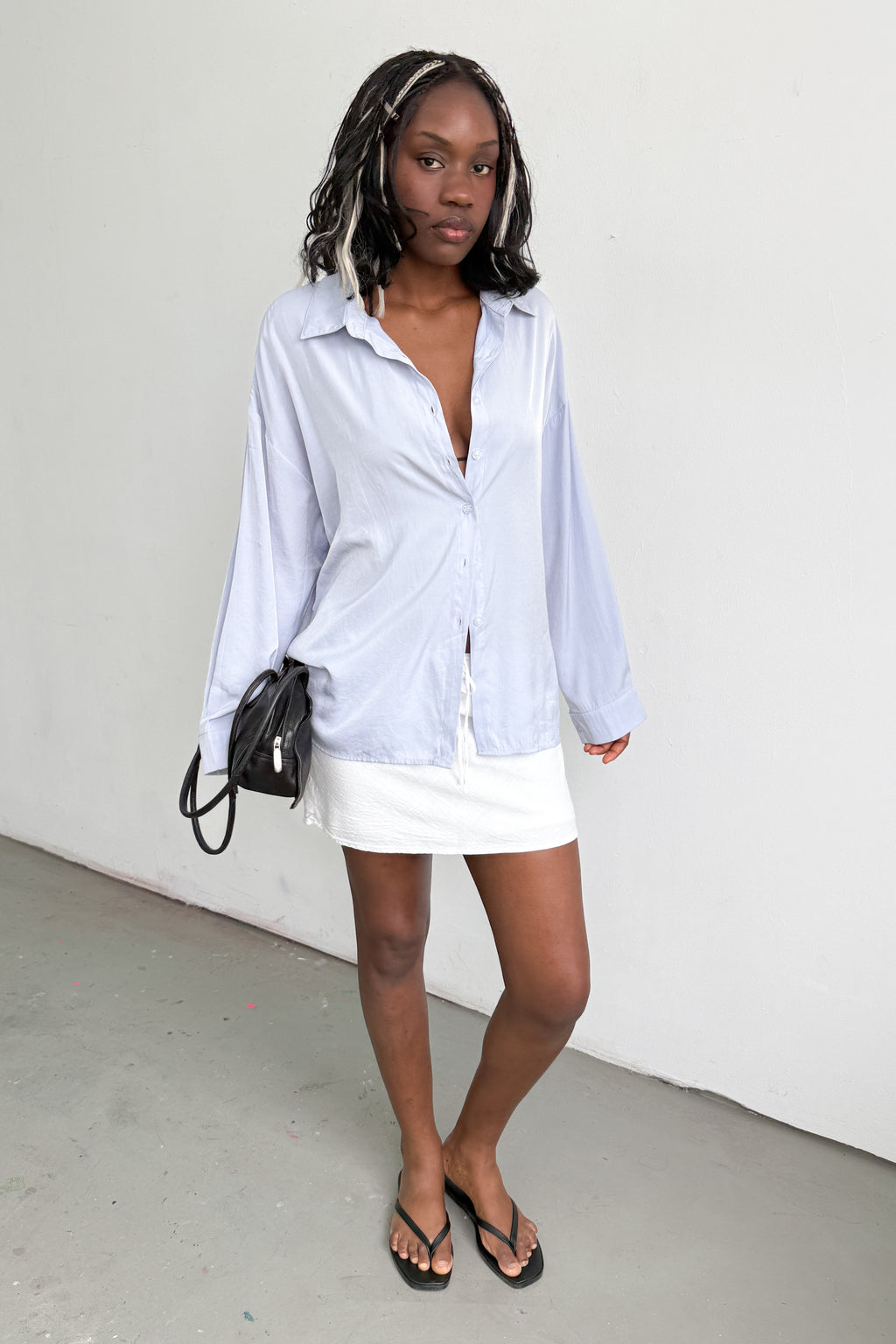 Oversized Shirt Back Split