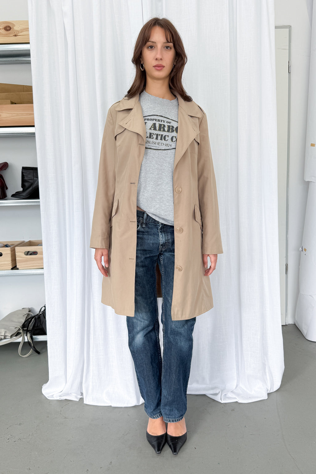 Beige Trench - Size L