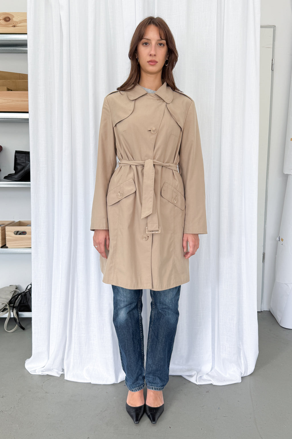 Beige Trench - Size L