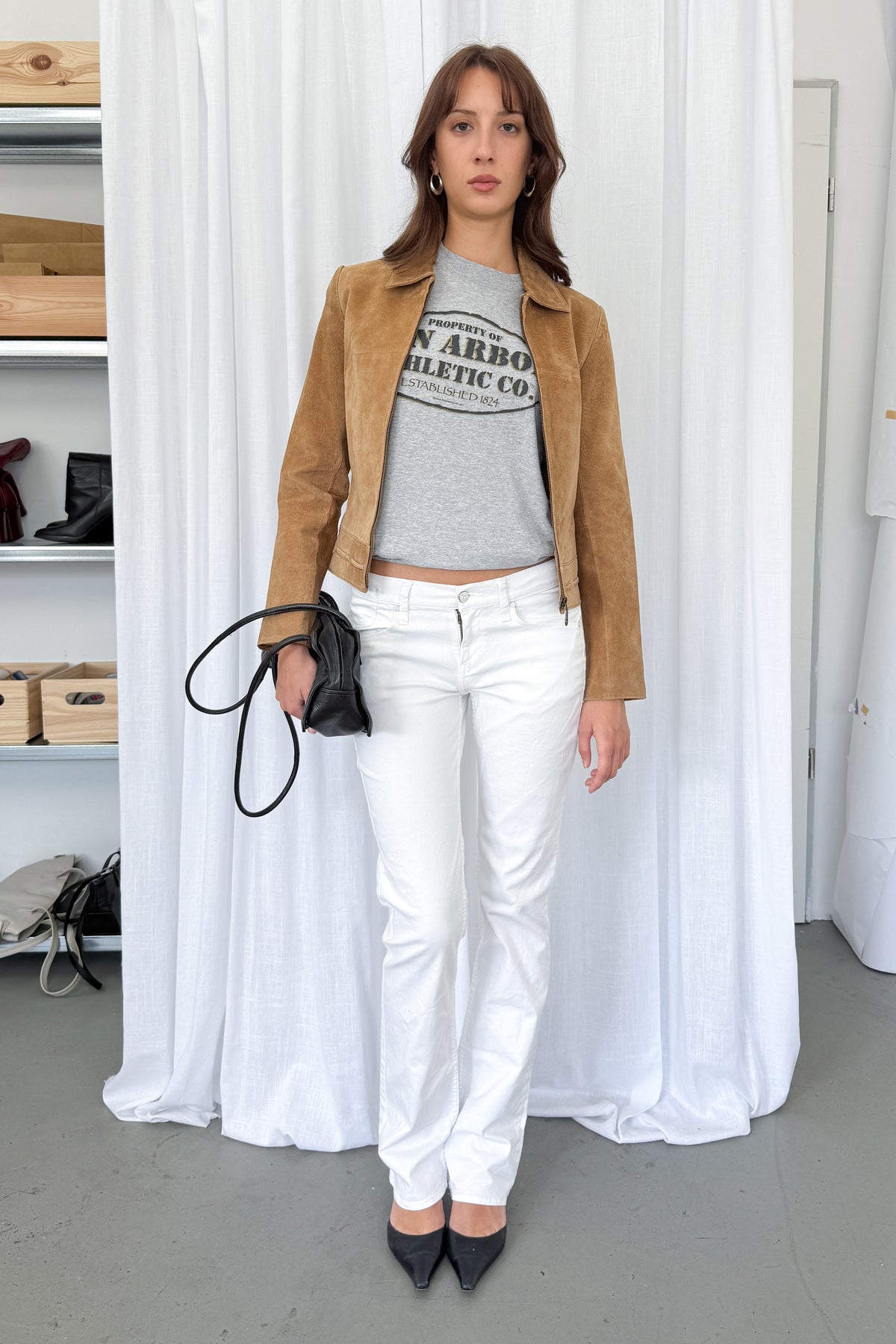 White Bootcut Jeans - Size M