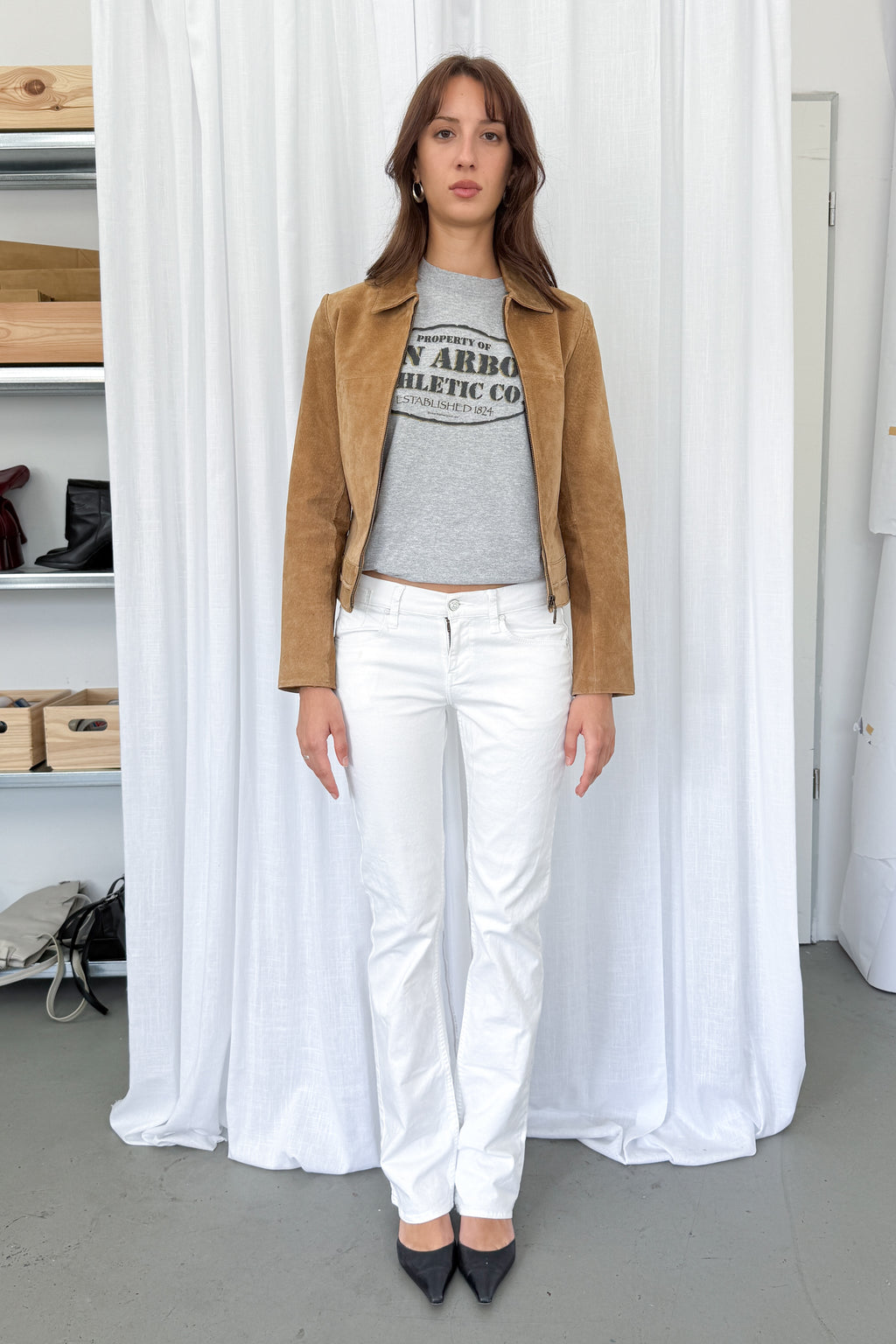 White Bootcut Jeans - Size M
