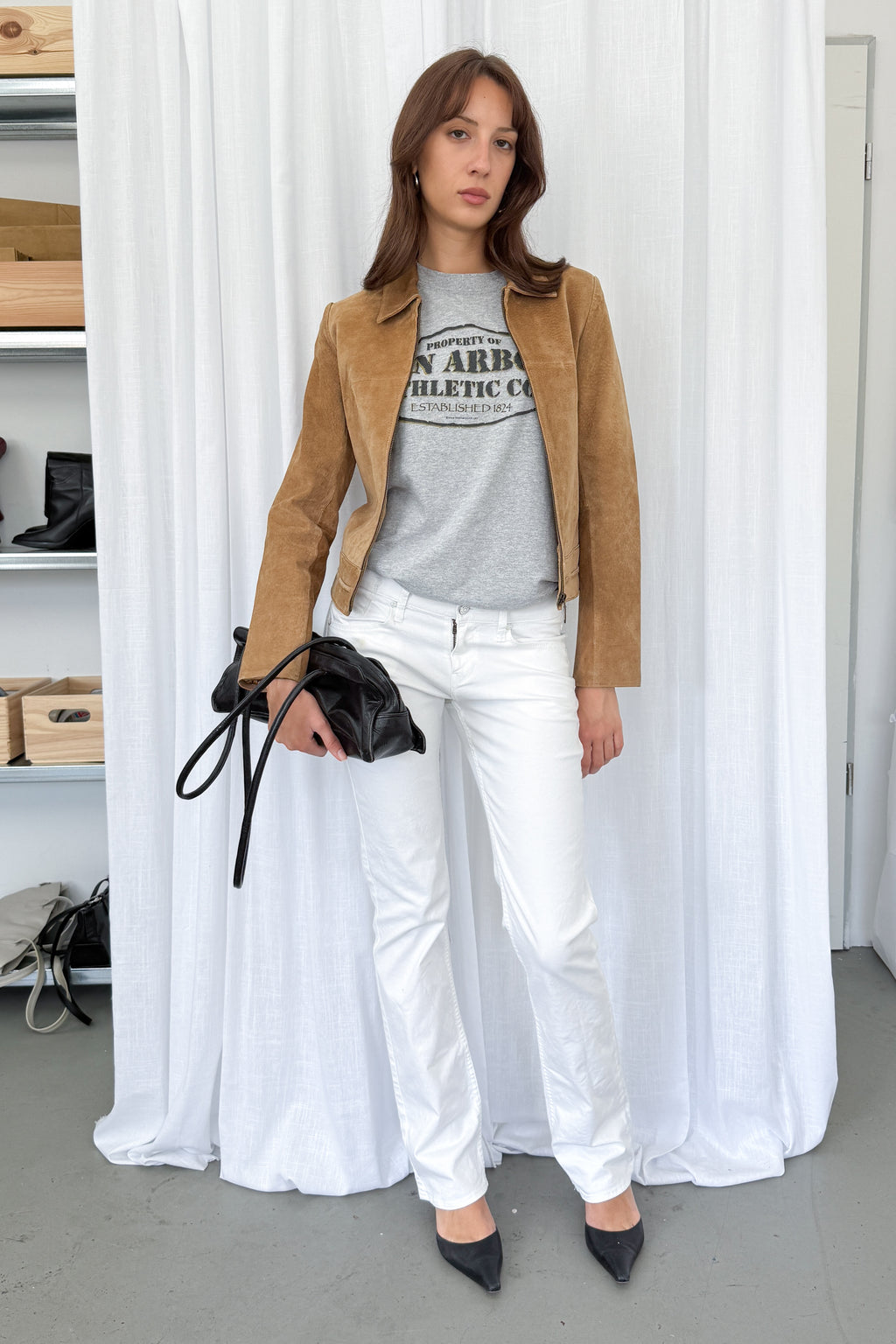 White Bootcut Jeans - Size M