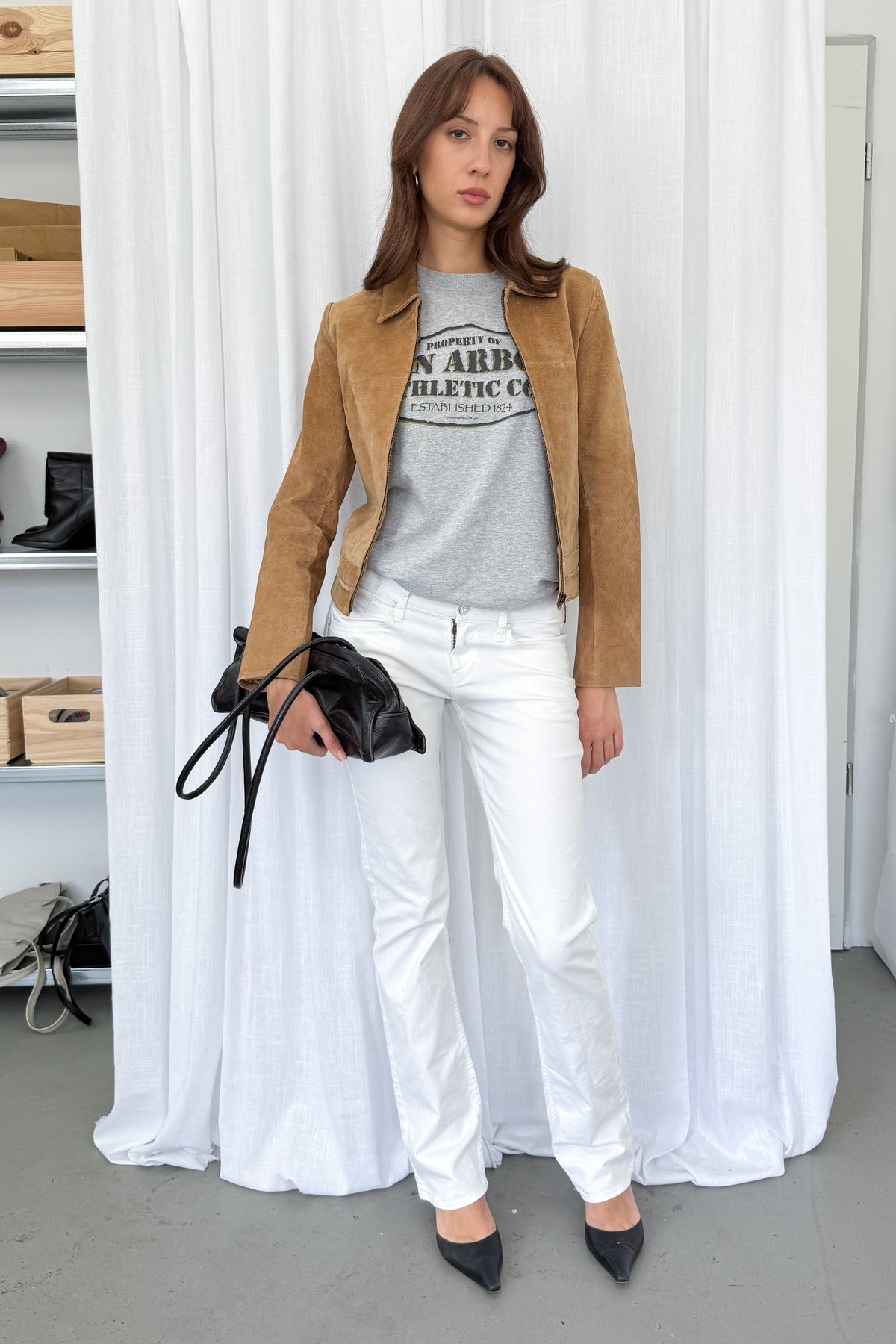 White Bootcut Jeans - Size M