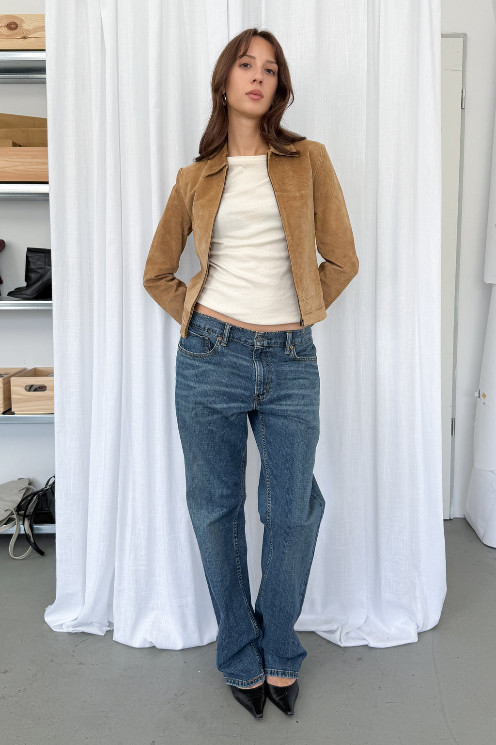 Beige Suede Jacket 2 - Size S