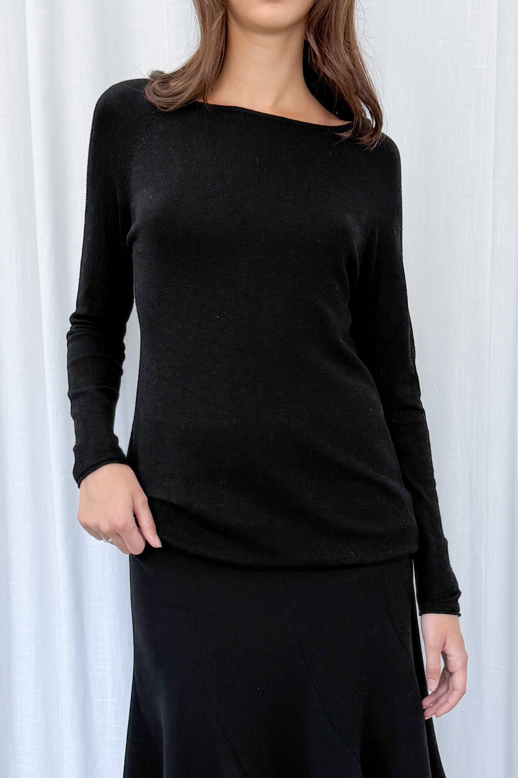 Thin Sweater Black - Size S