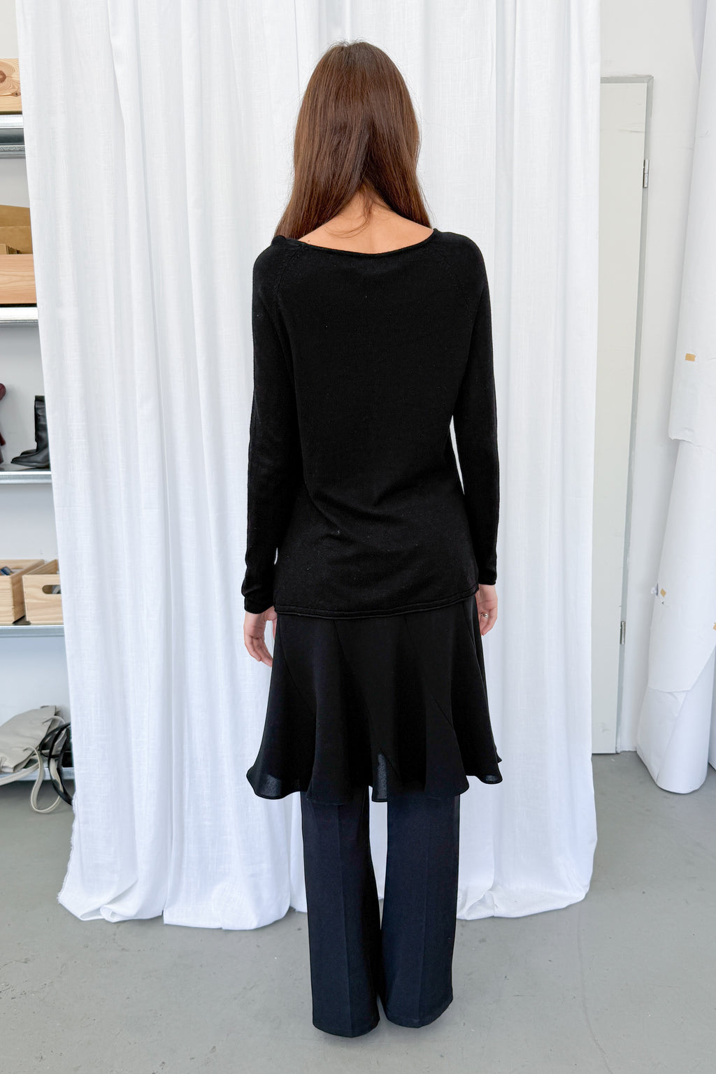 Black Skirt Flowy - Size S/M
