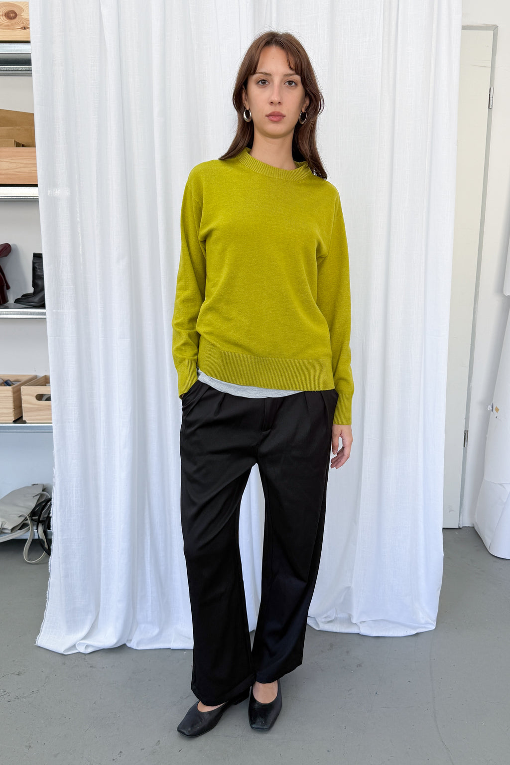 Lime Green Jumper - Size M
