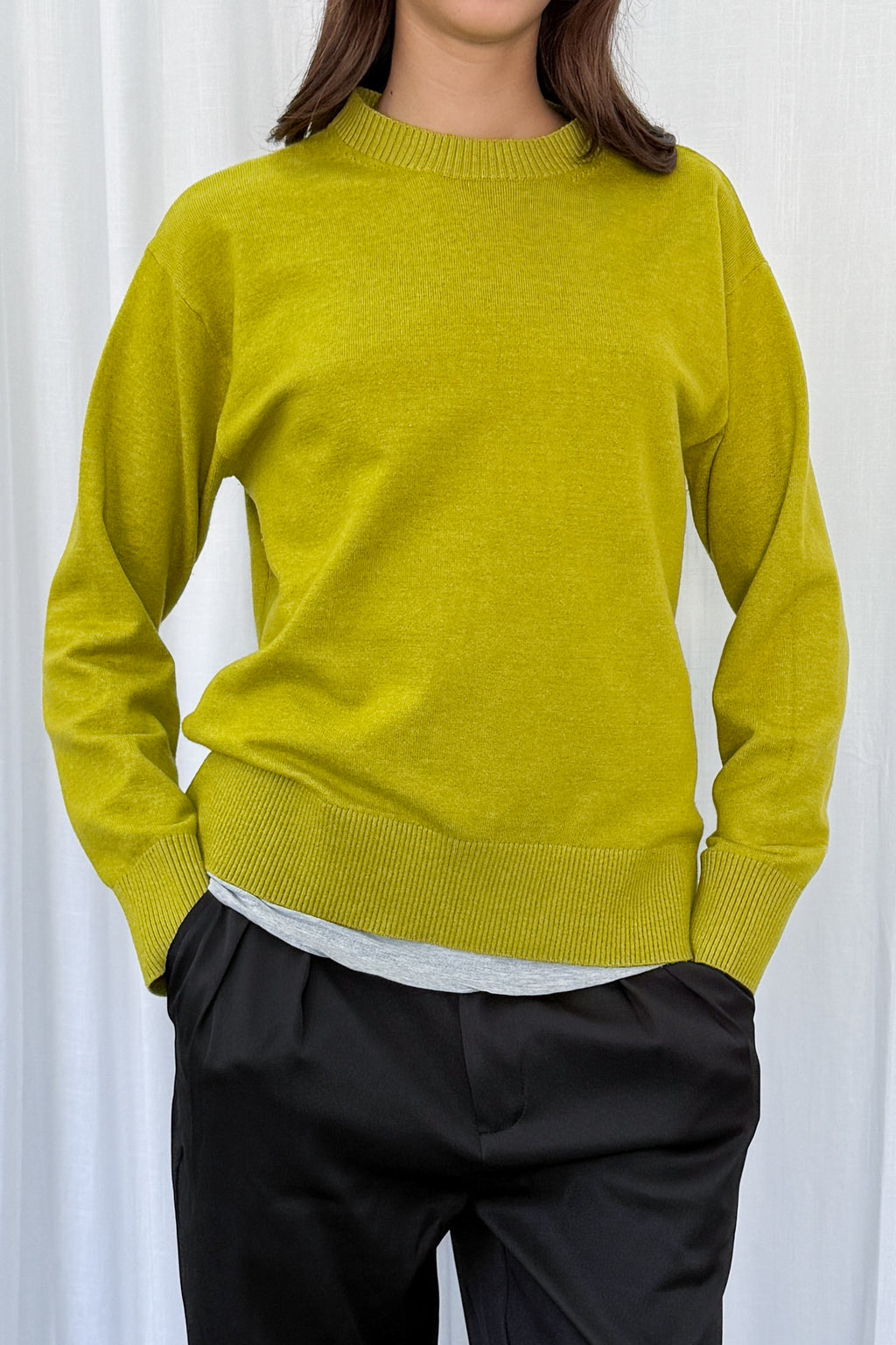 Lime Green Jumper - Size M