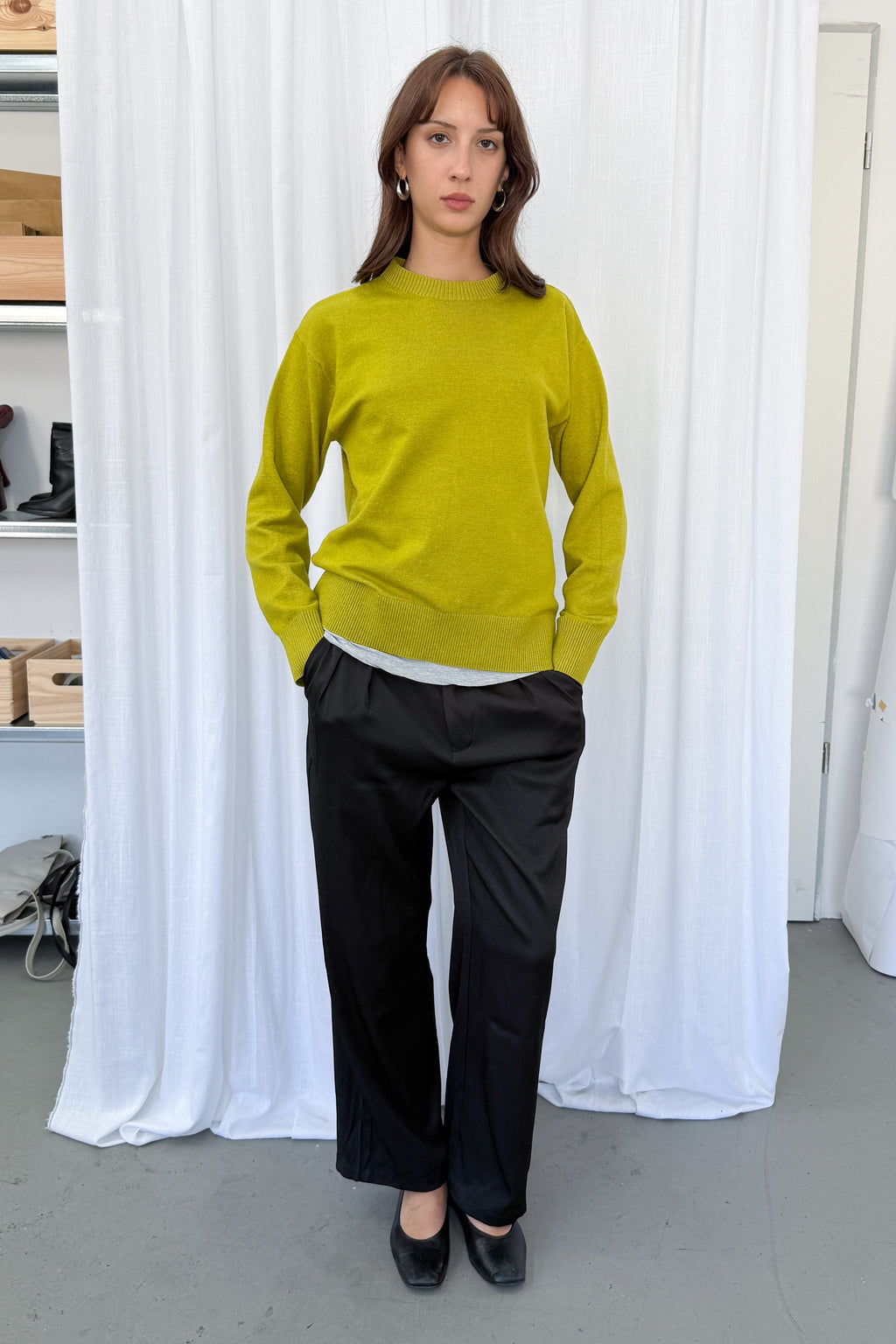 Lime Green Jumper - Size M