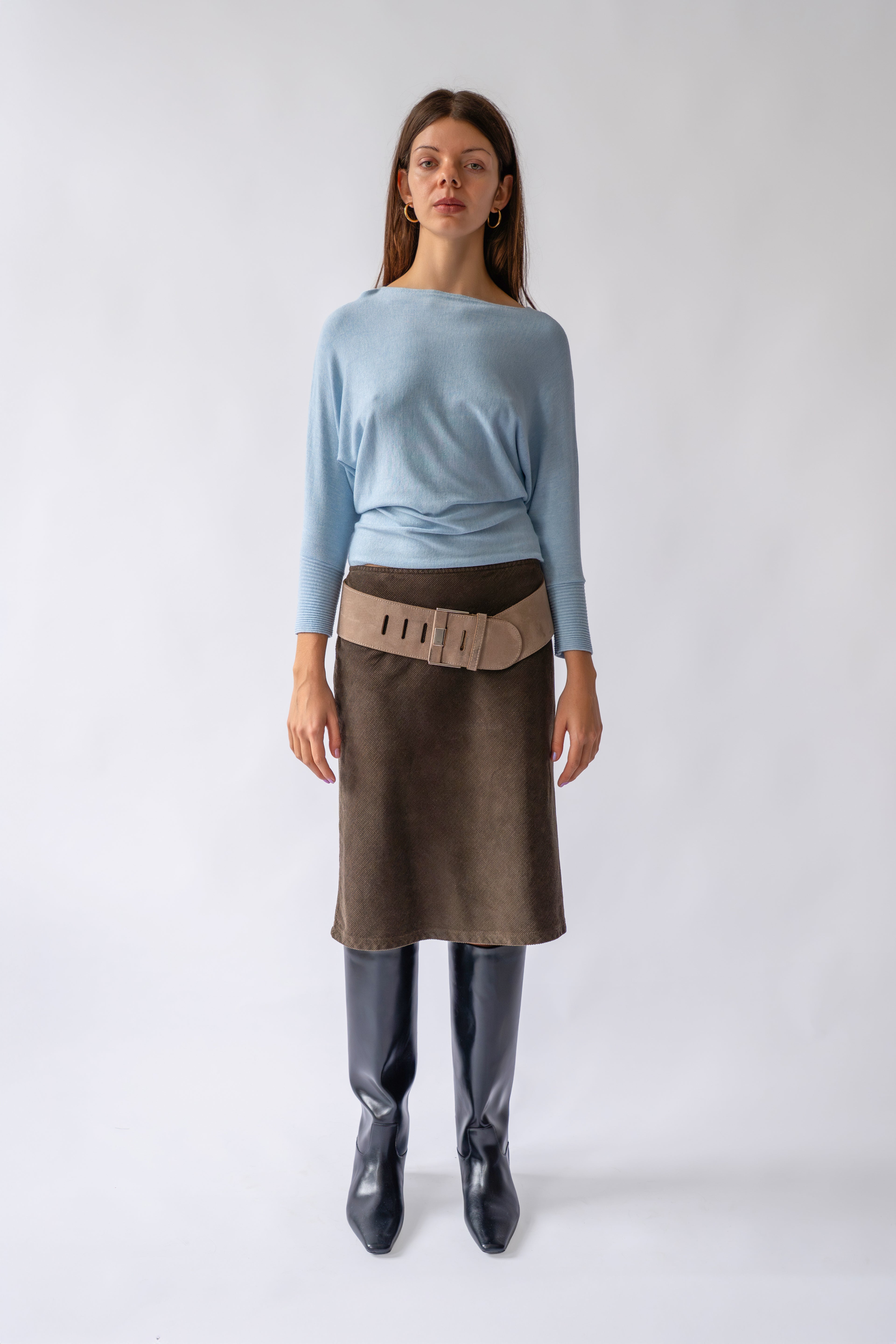 Light Blue Knitted Top