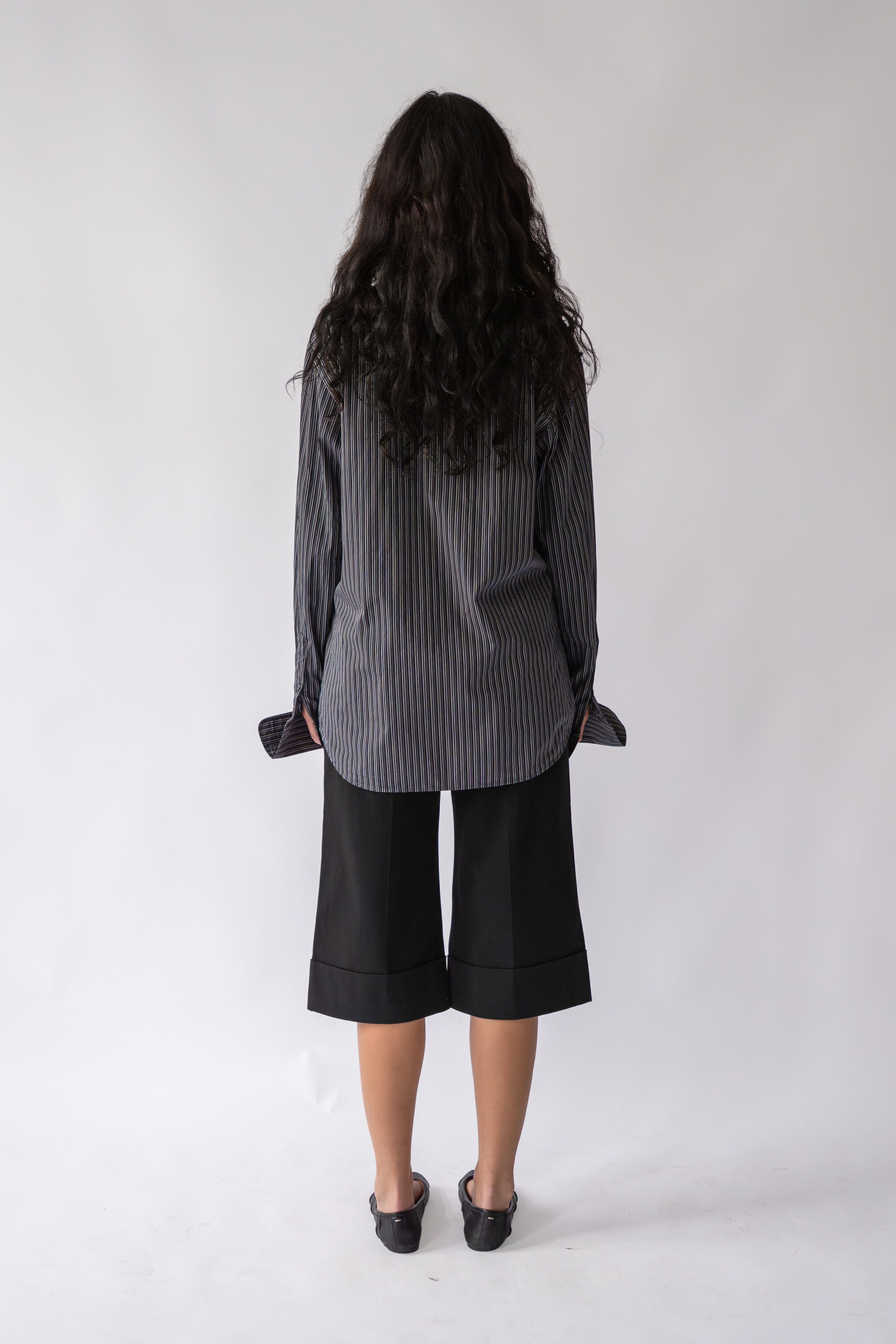 Grey Striped Men's Shirt