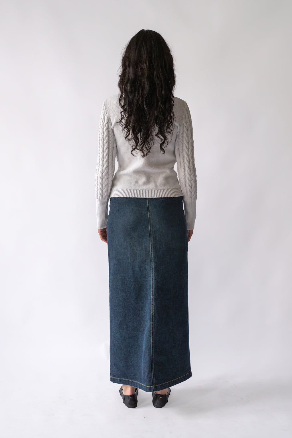 White Cable Knit Jumper