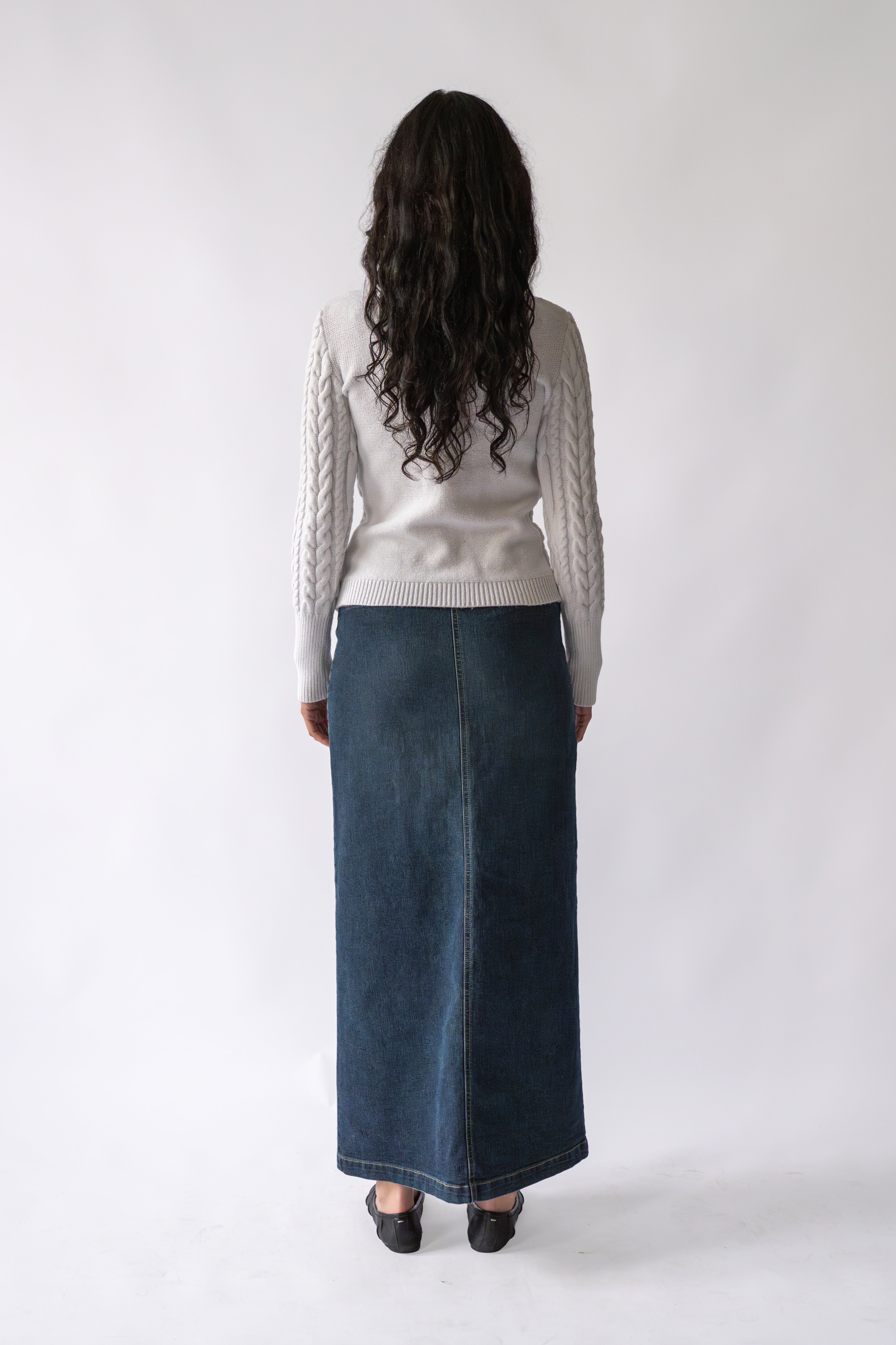 White Cable Knit Jumper