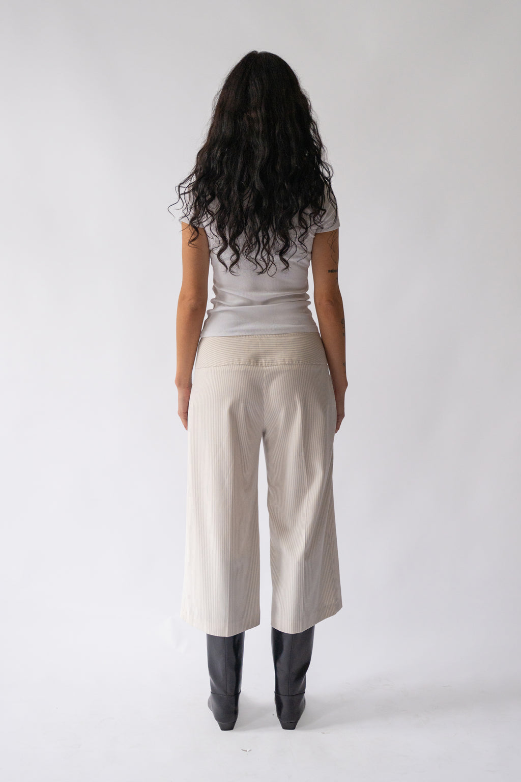 Butter Yellow Pinstripe Pantalon