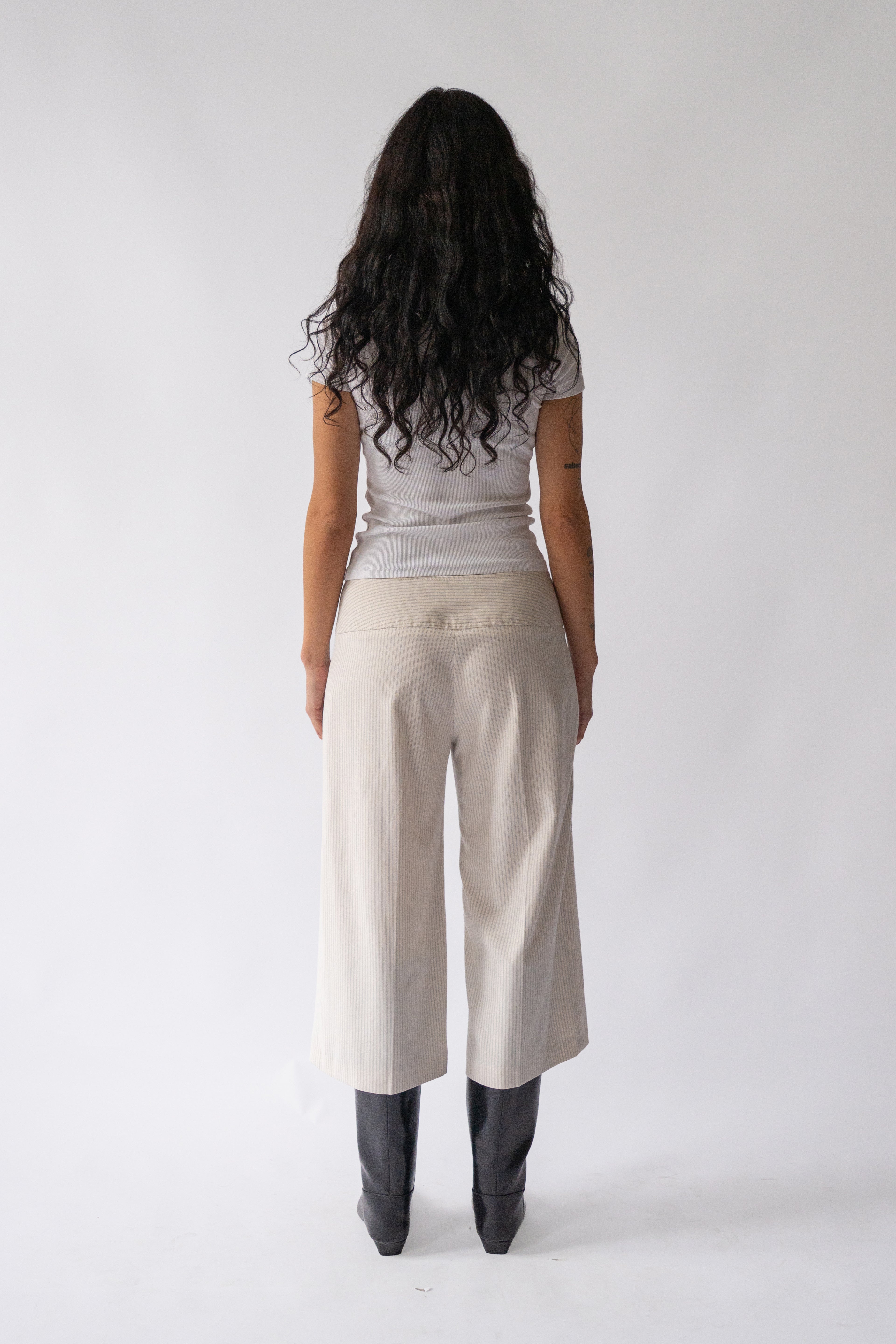 Butter Yellow Pinstripe Pantalon