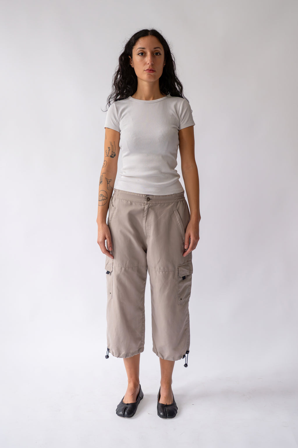 Beige / Khaki 3/4 Cargo Pants