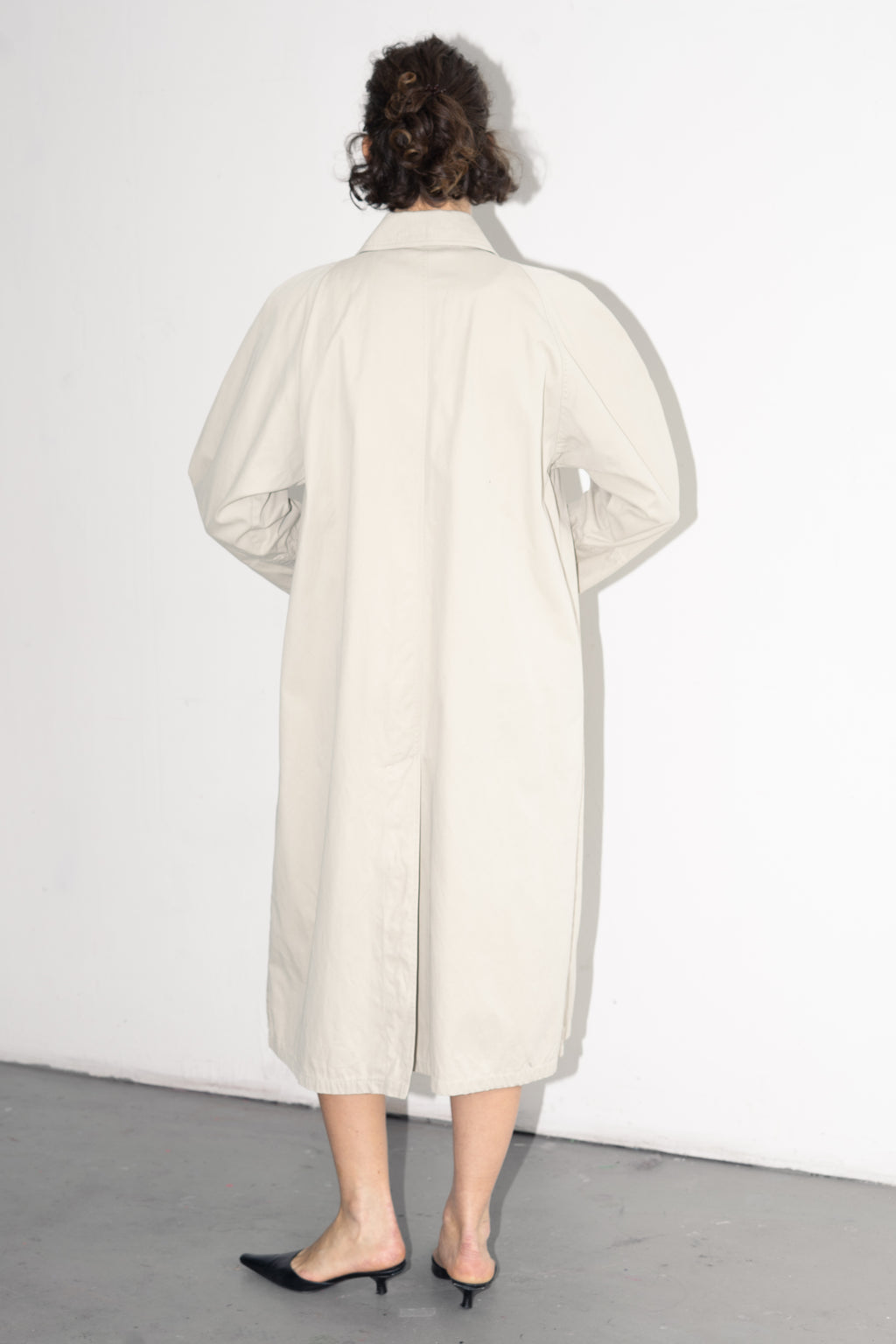 Beige Coat Trench Cotton  - Size S