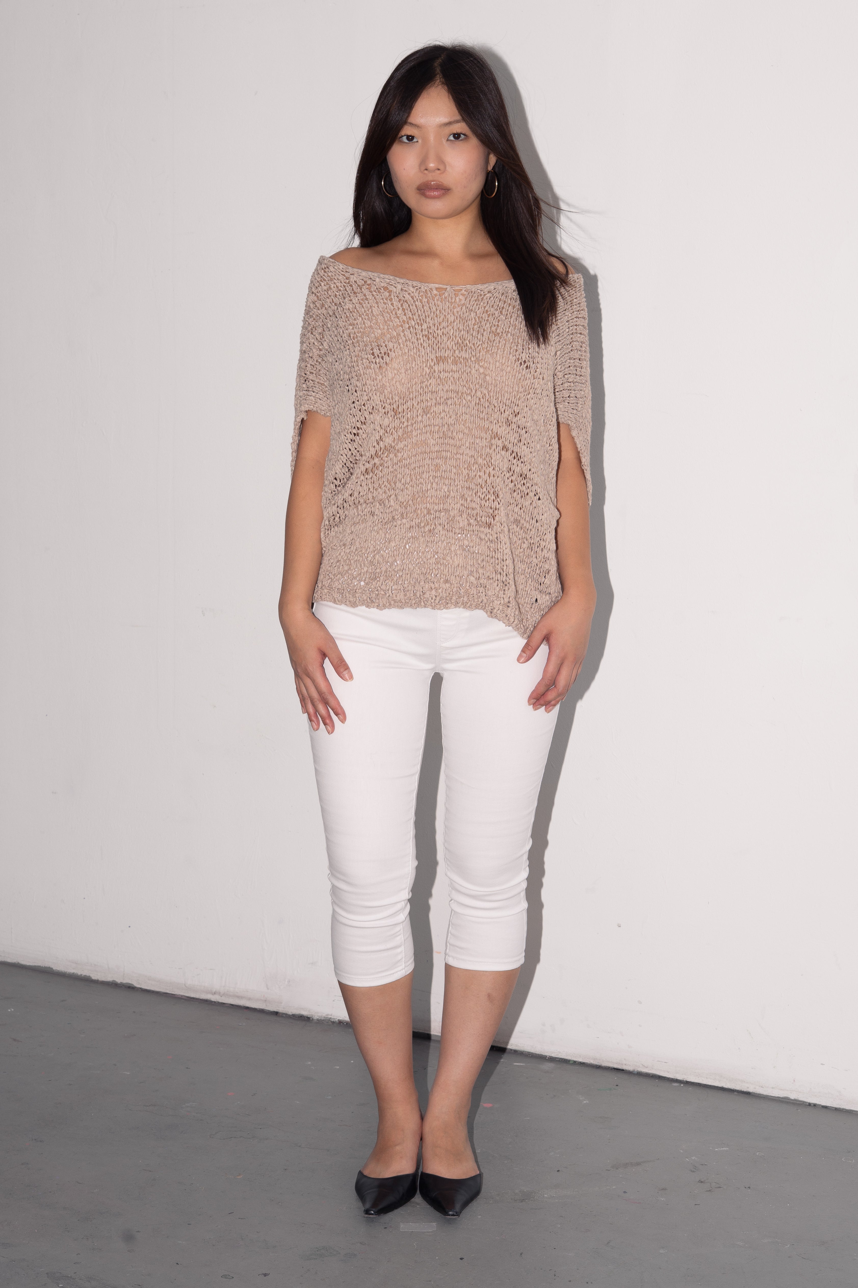Knit Top Beige - Size L