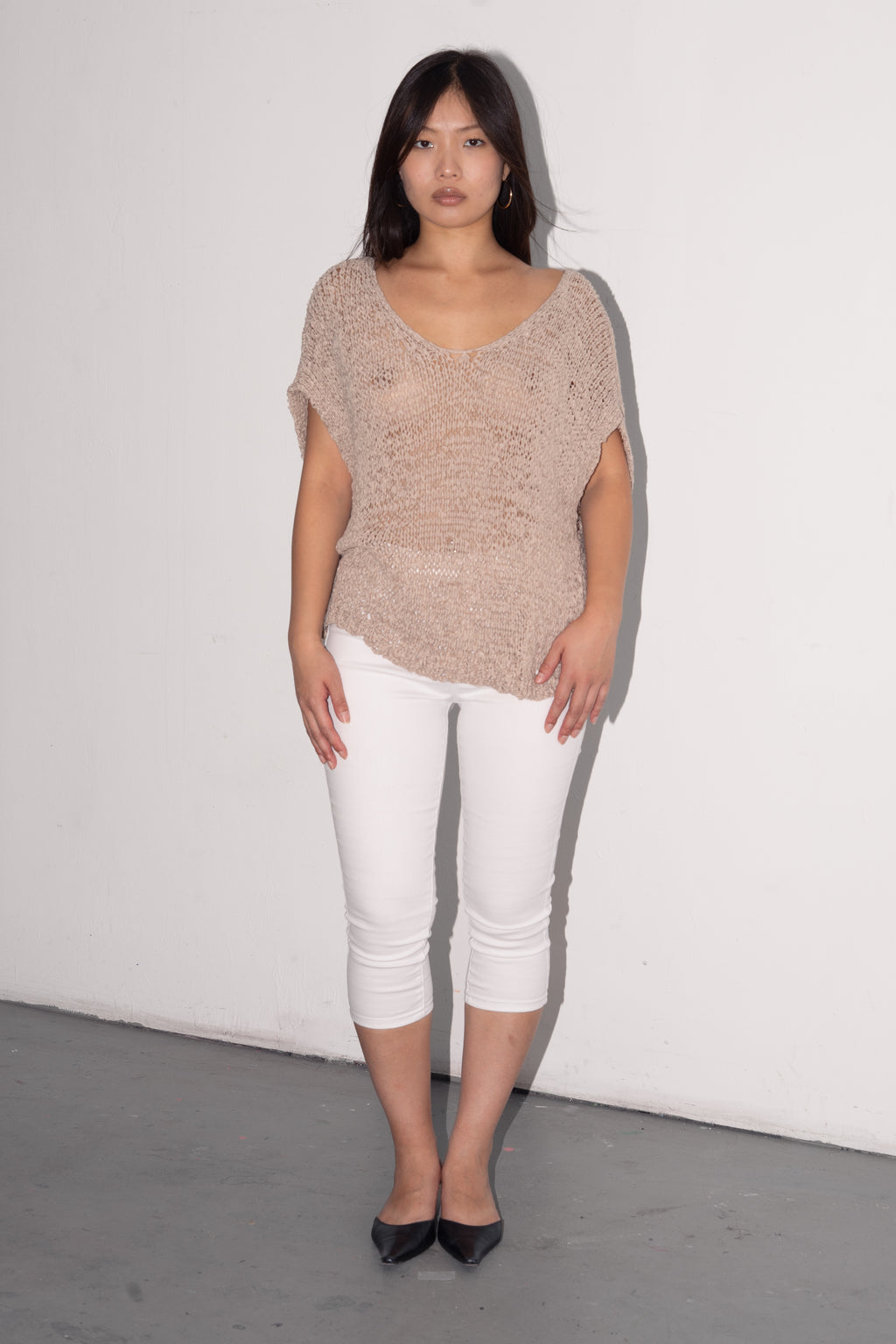 Knit Top Beige - Size L