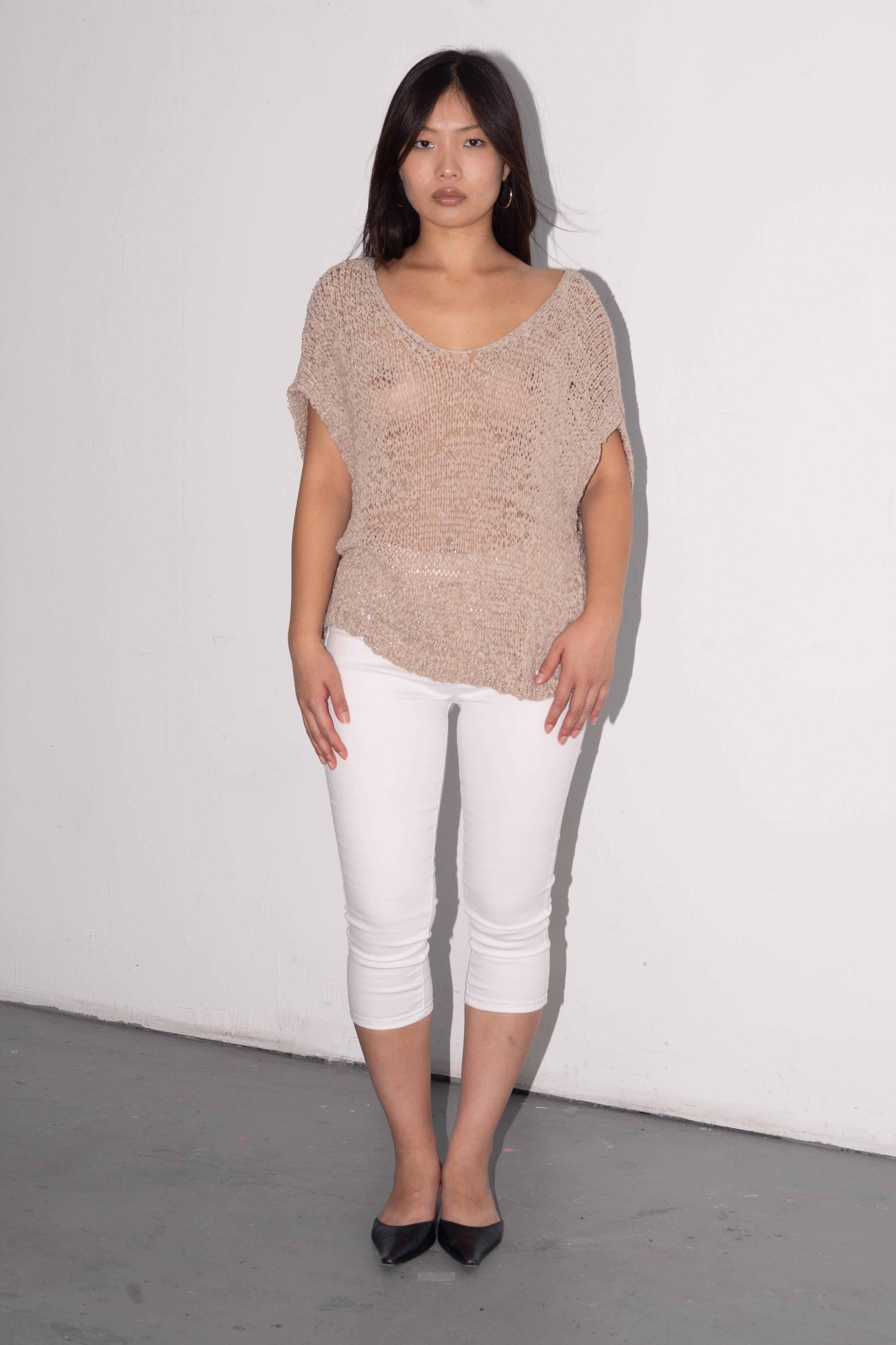 Knit Top Beige - Size L