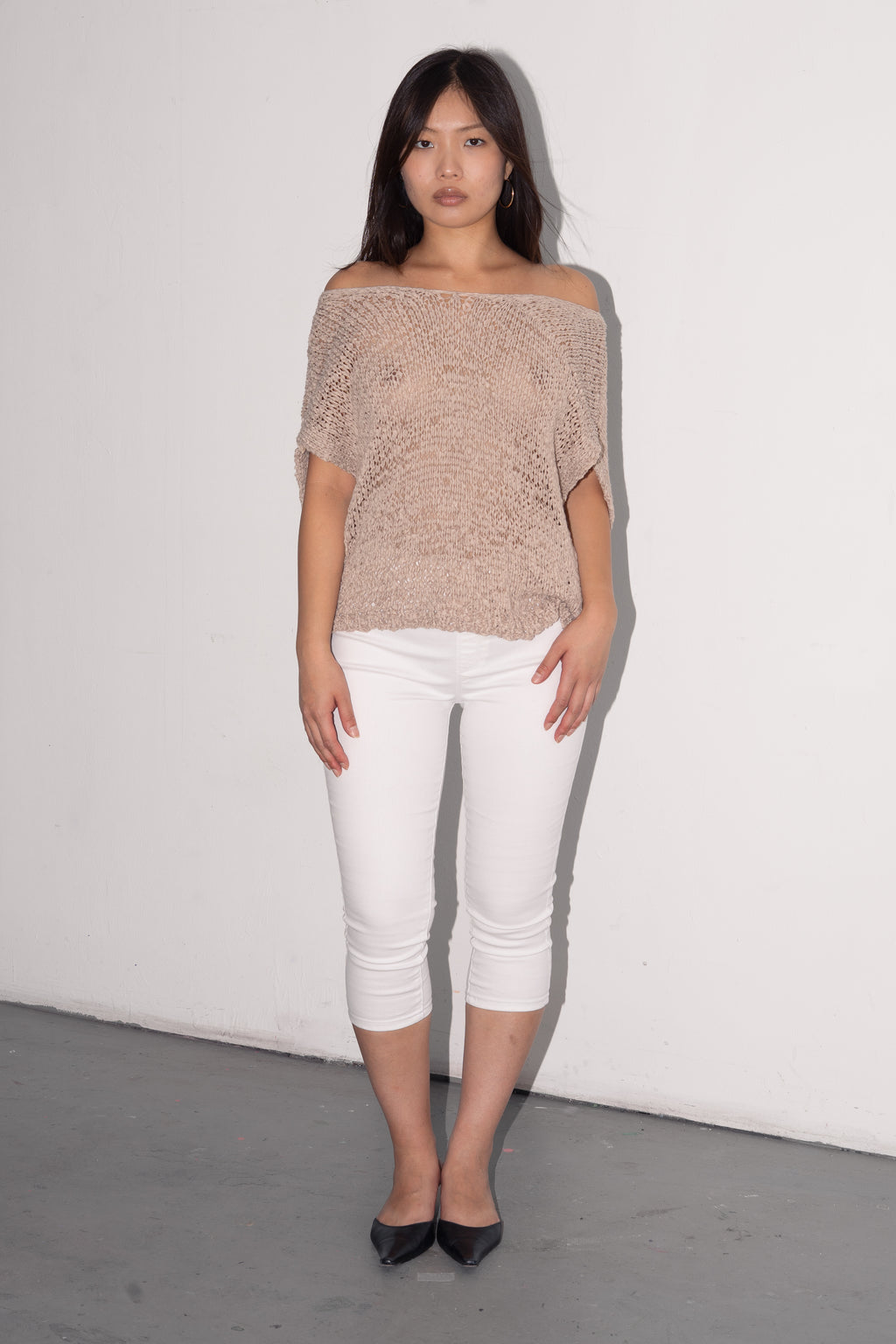 Knit Top Beige - Size L
