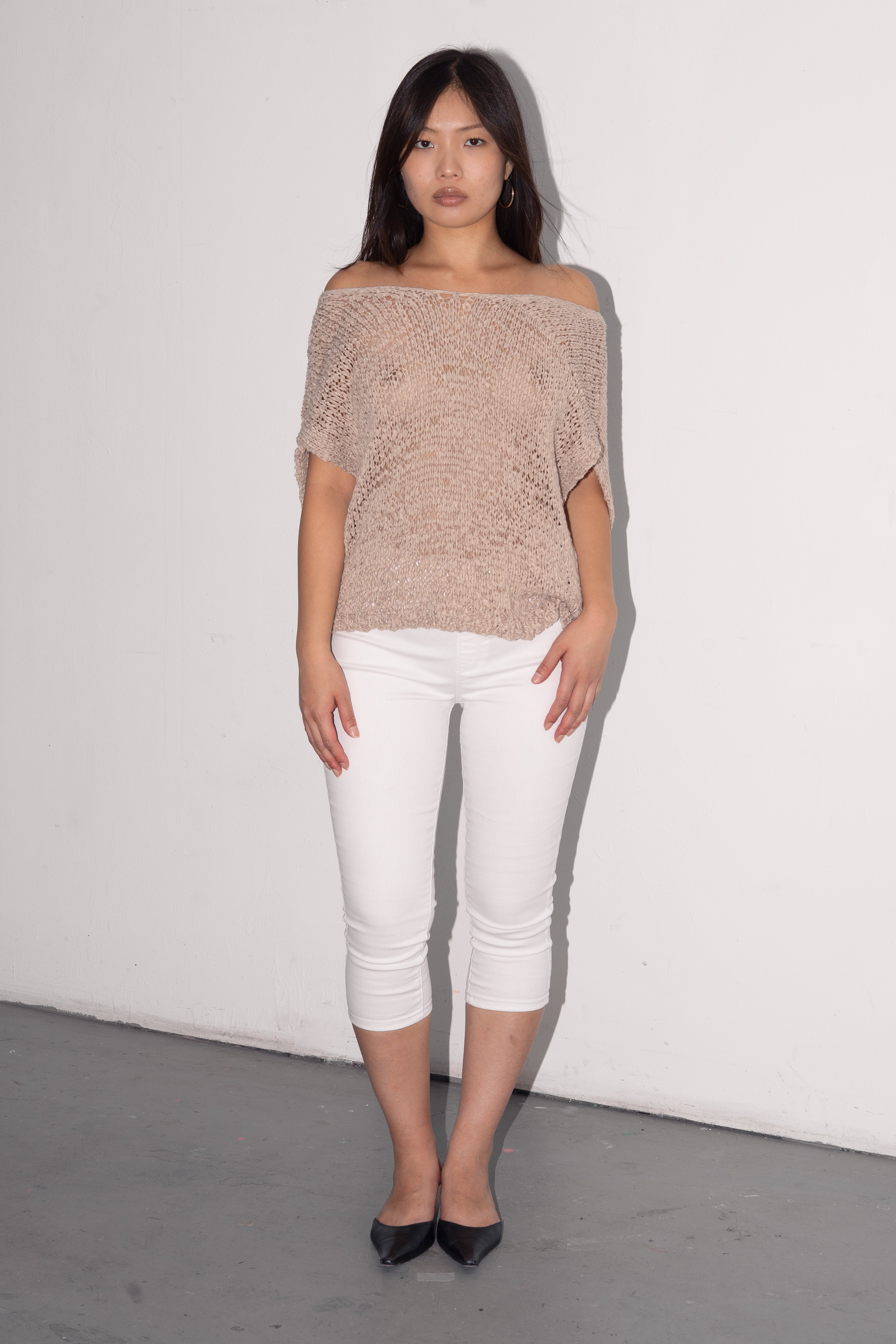 Knit Top Beige - Size L