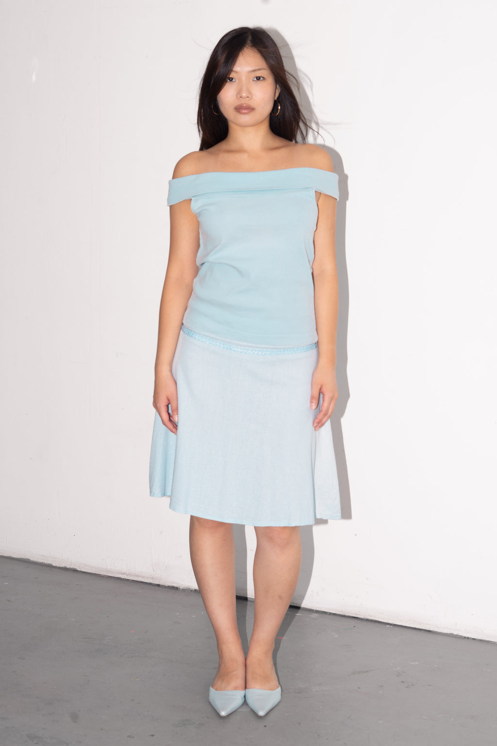 Blue Midi Skirt - Size M