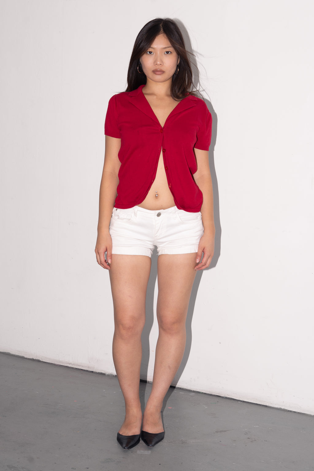 Red Knit Top - Size M
