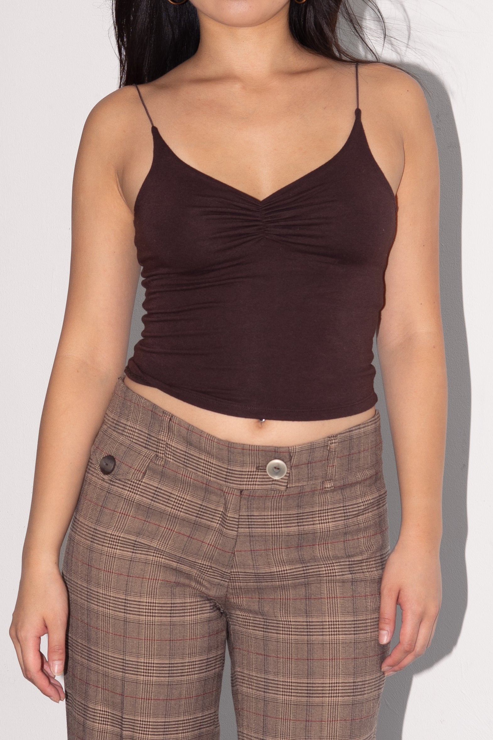 Brown Top Thin Straps - Size XS/S