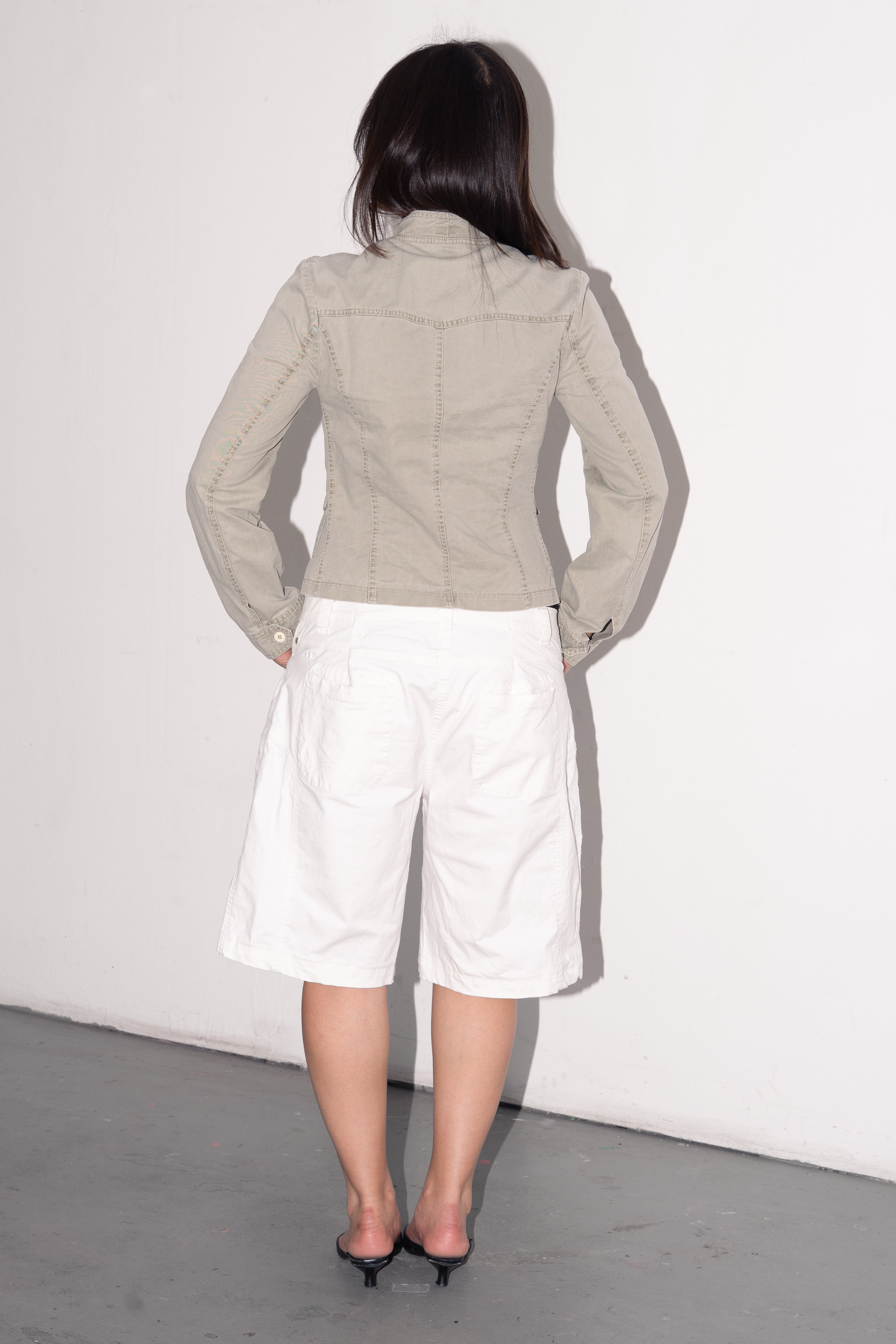 Sage Shirt/Jacket Yellow Buttons - Size S/M