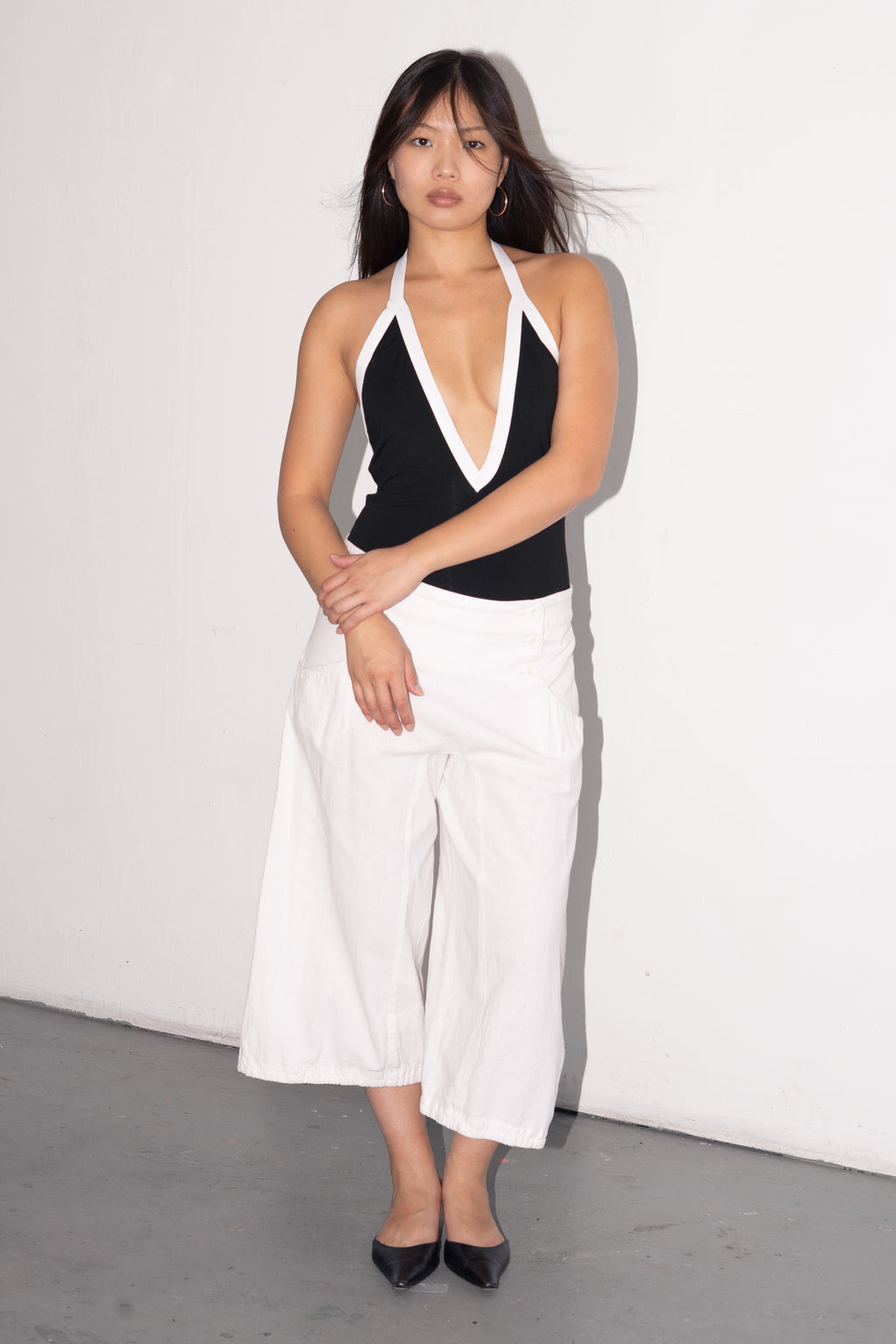 Black White Bathing Suit - Size M/L