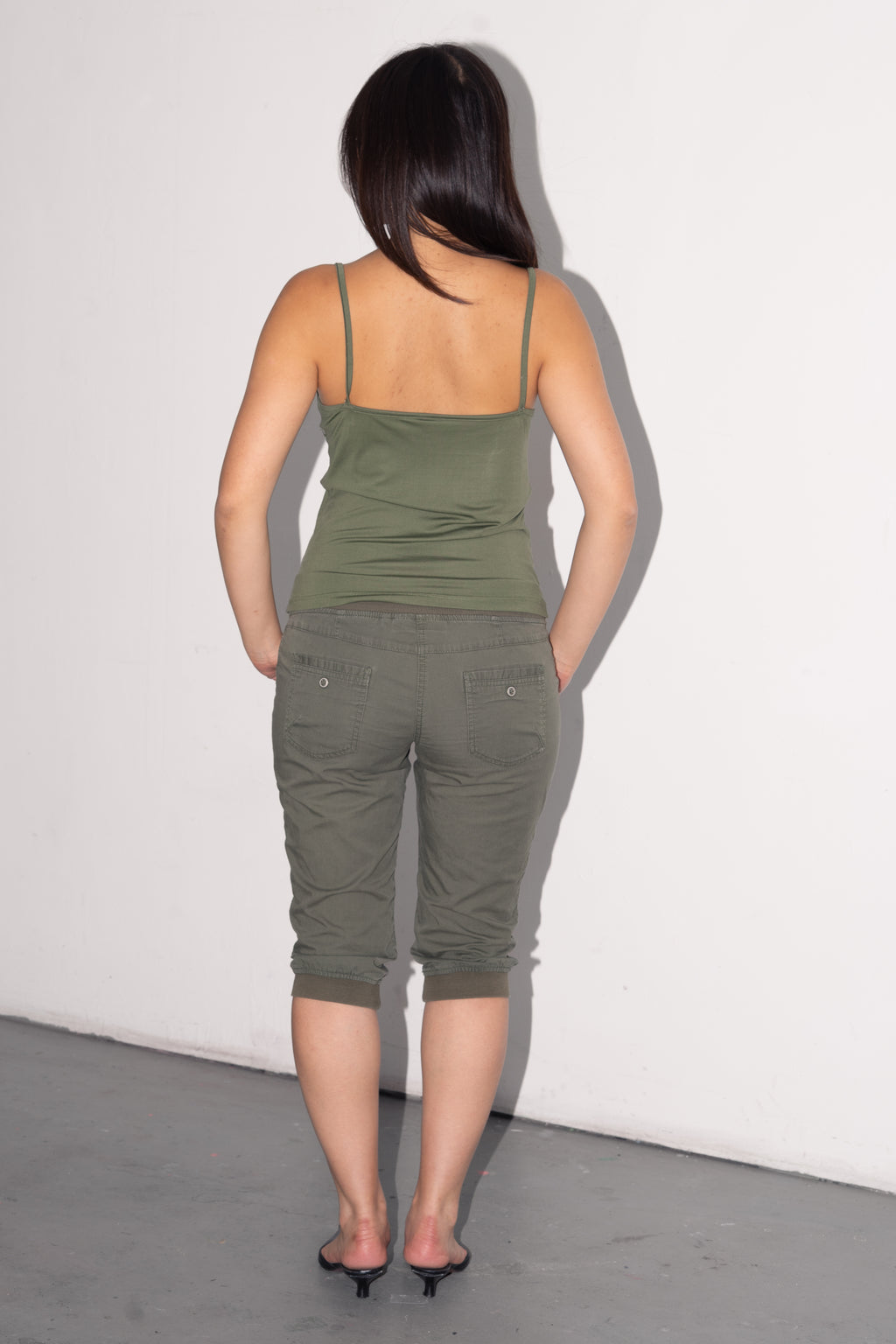 Khaki Capri - Size S/M