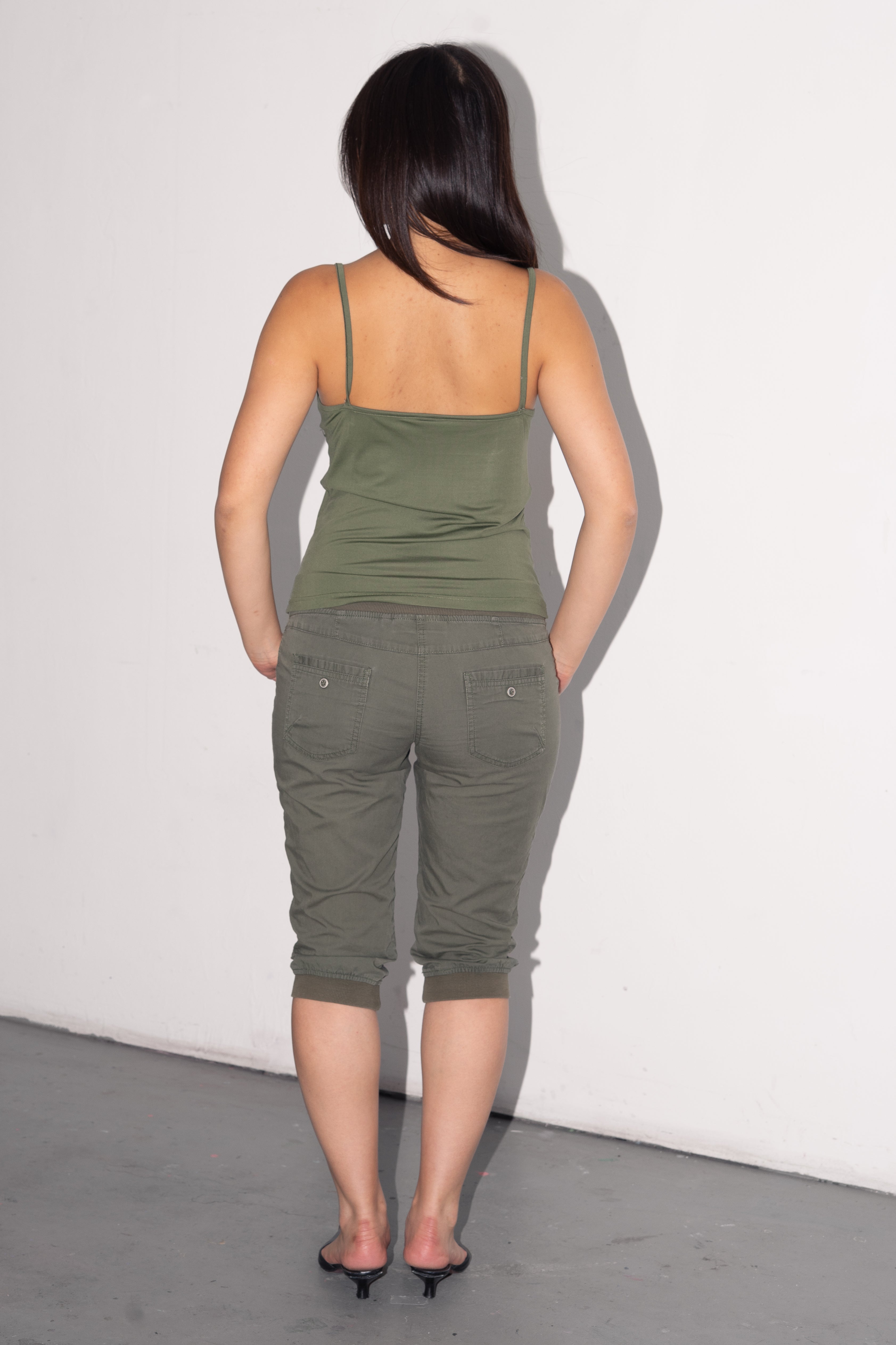 Khaki Capri - Size S/M