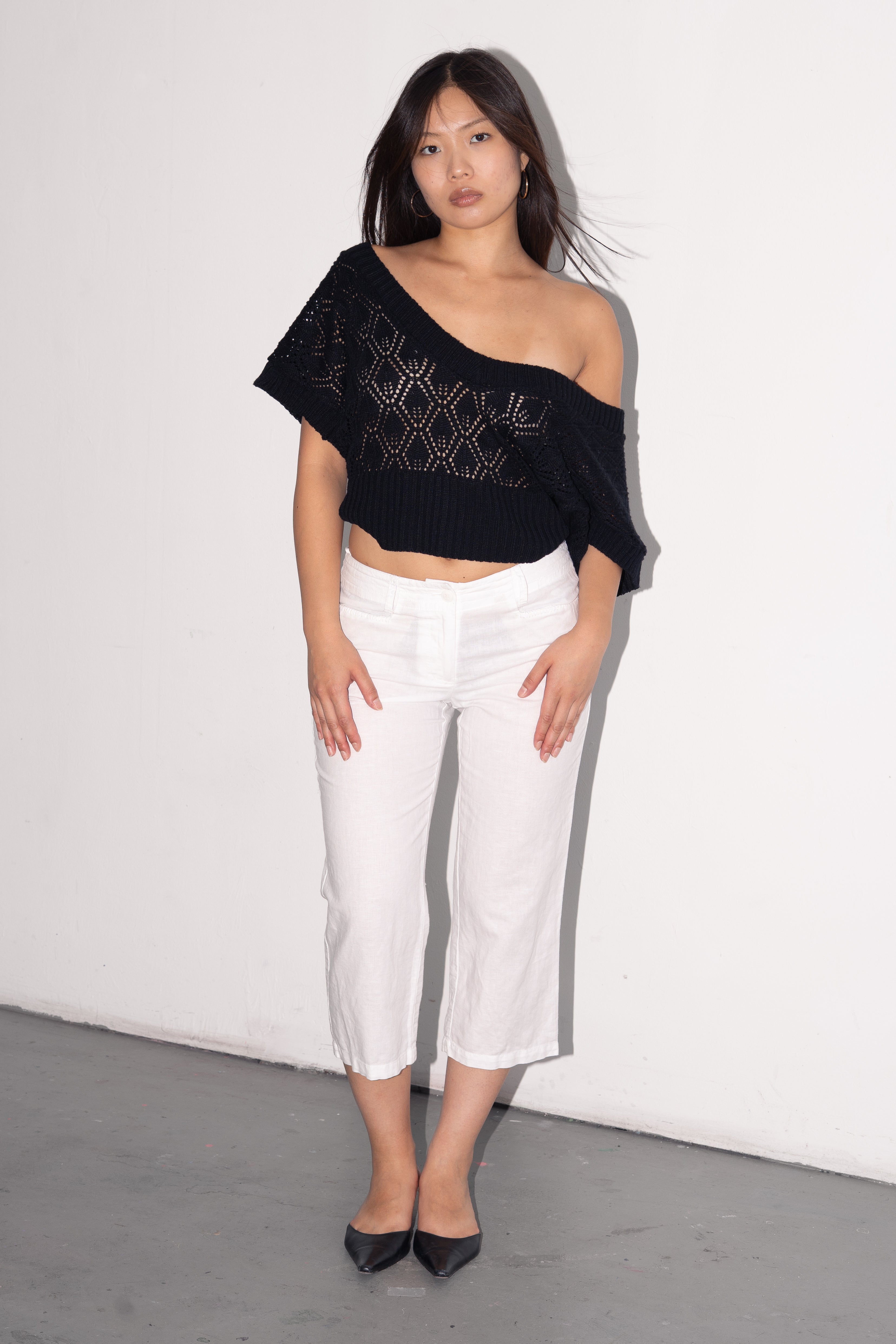 Black Knit Top - Size