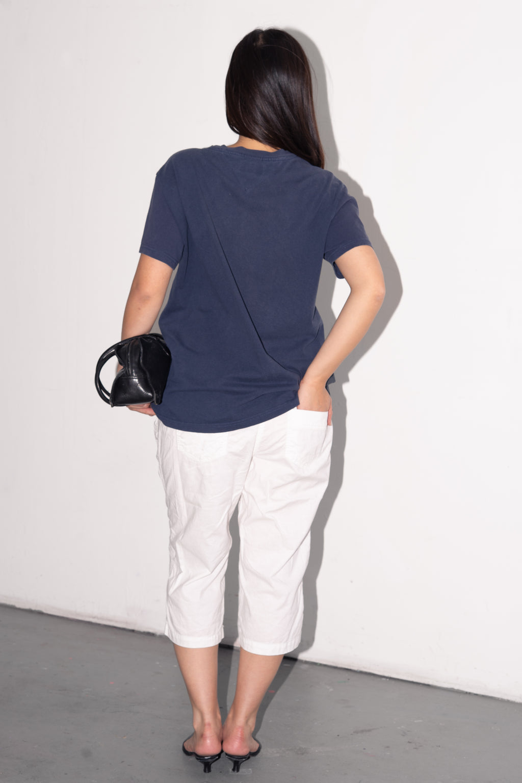 White Cotton Capri - Size L